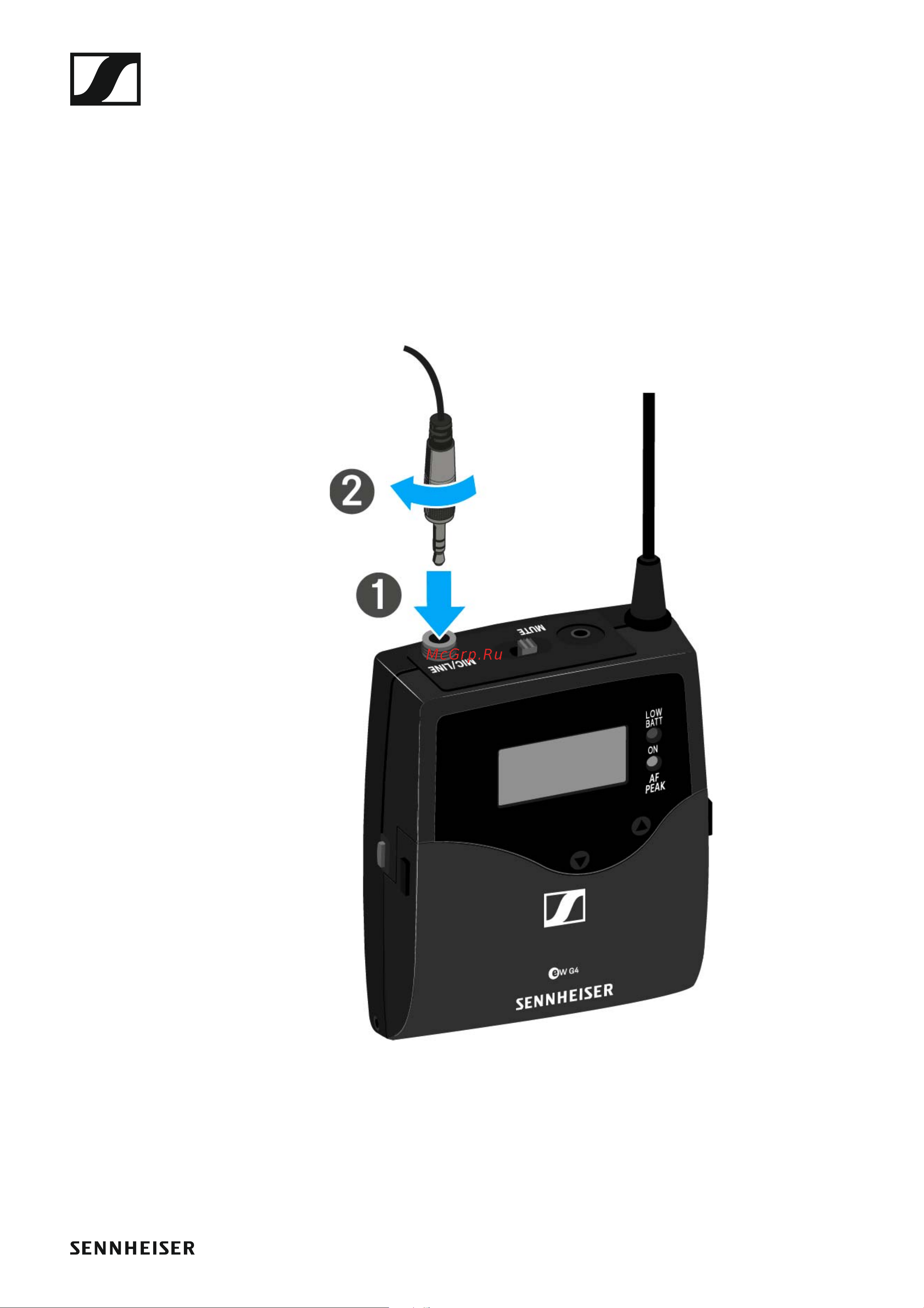 Sennheiser EW 300 G4-BASE SKM-S-AW+ [44/193] Connecting a microphone to the sk 300 g4