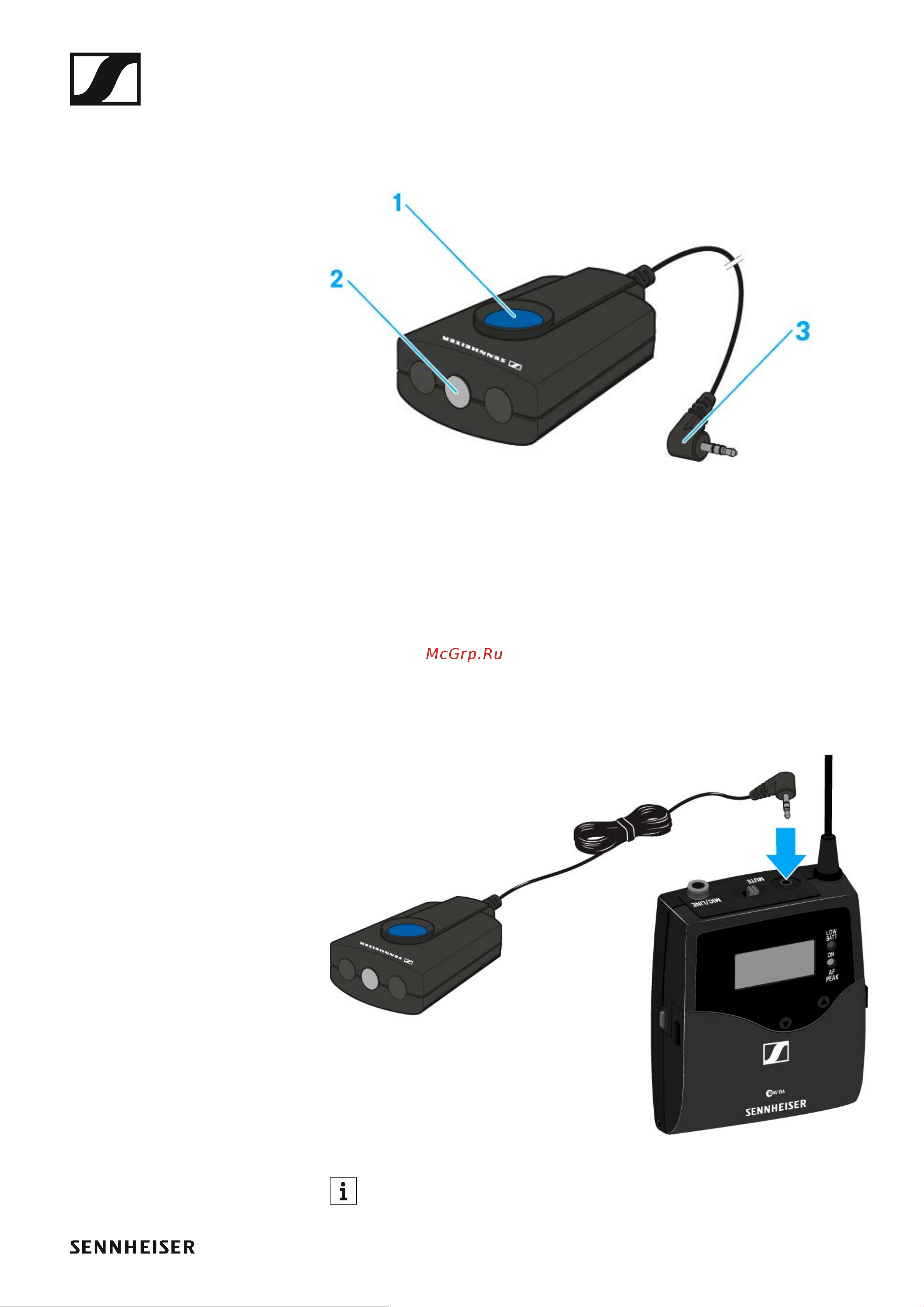 Sennheiser EW 300 G4-BASE SKM-S-AW+ [46/193] Connecting the rms 1 mute switch to the sk 300