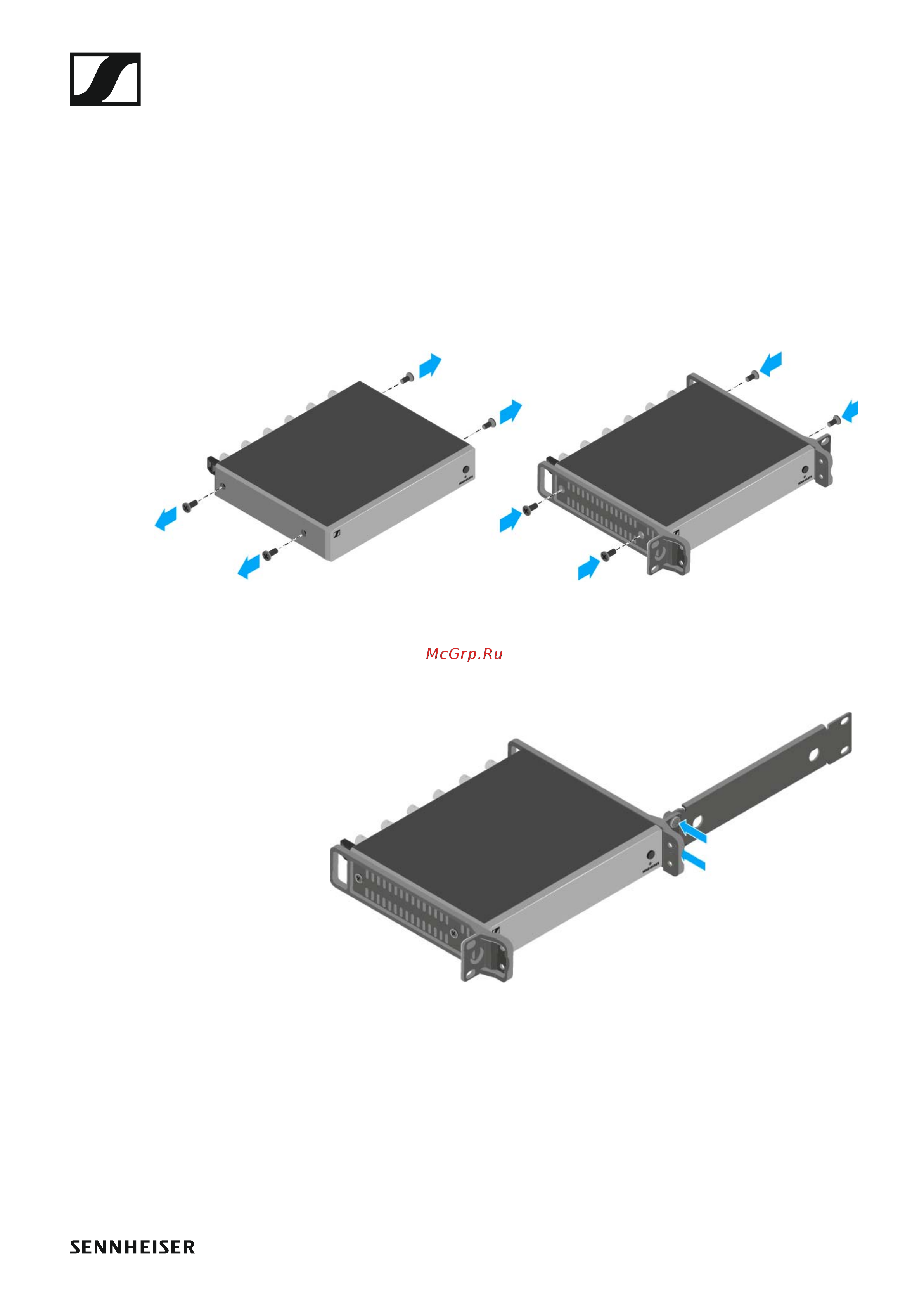 Sennheiser EW 300 G4-BASE SKM-S-AW+ [61/193] Mounting a single antenna splitter in a rack