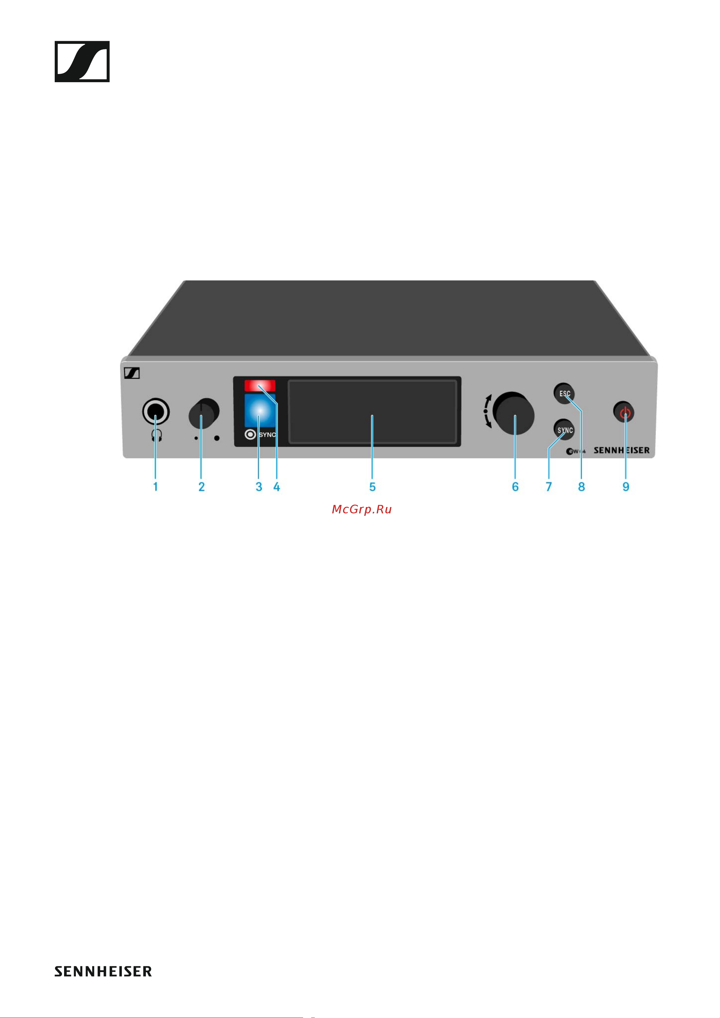 Sennheiser EW 300 G4-BASE SKM-S-AW+ [67/193] Operating elements on the front of the device