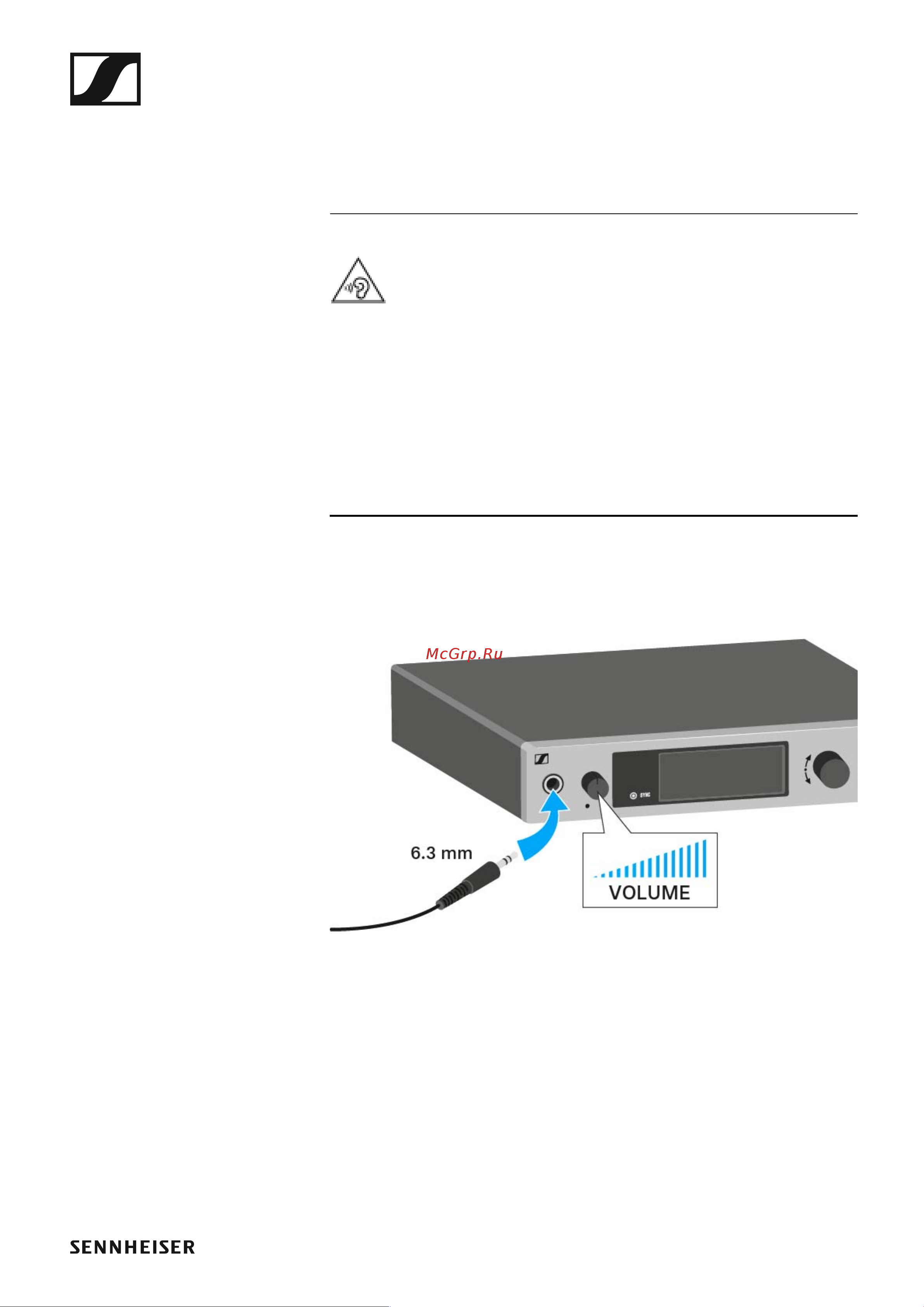 Sennheiser EW 300 G4-BASE SKM-S-AW+ [70/193] Using the headphone output