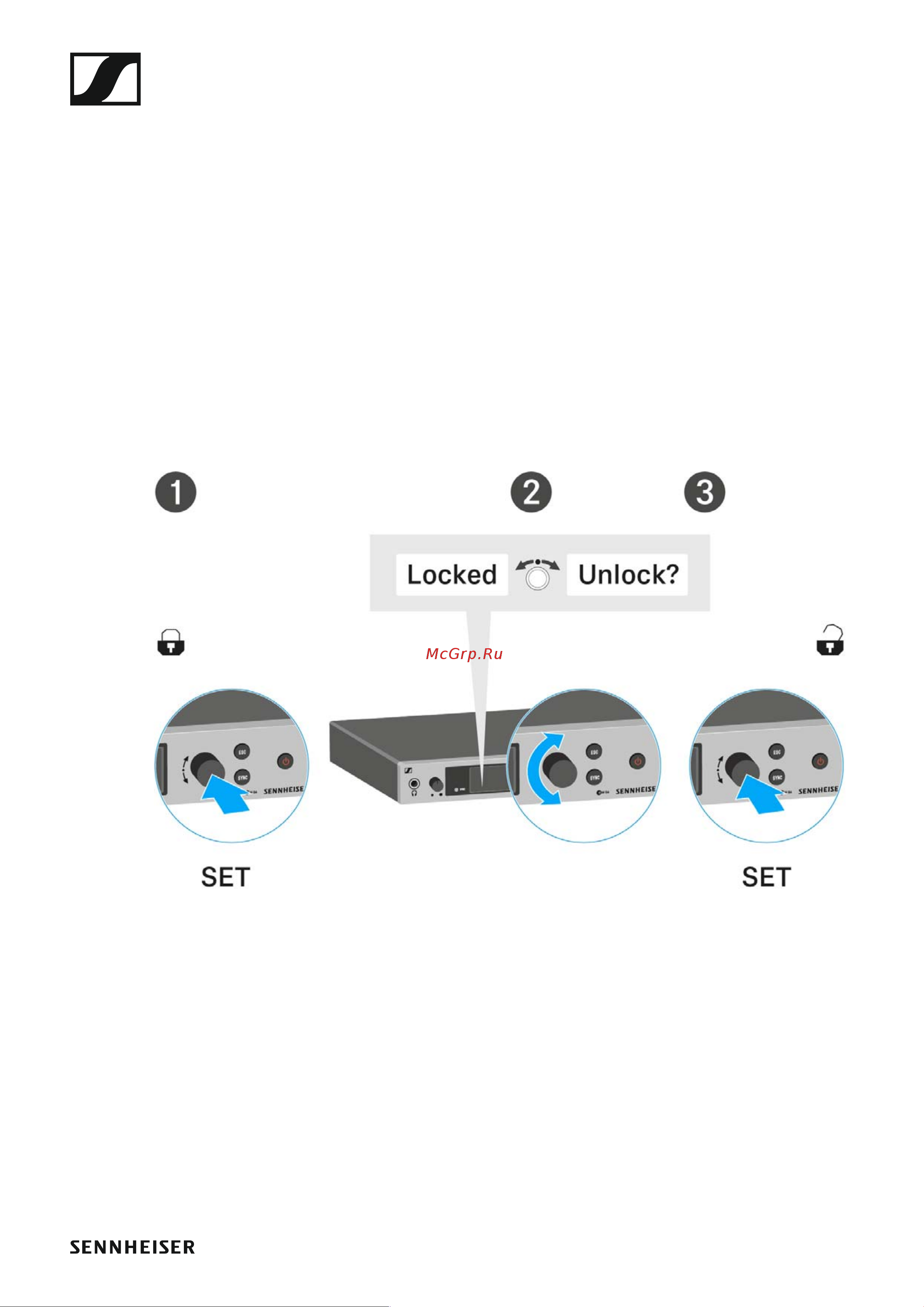 Sennheiser EW 300 G4-BASE SKM-S-AW+ [71/193] Lock off function