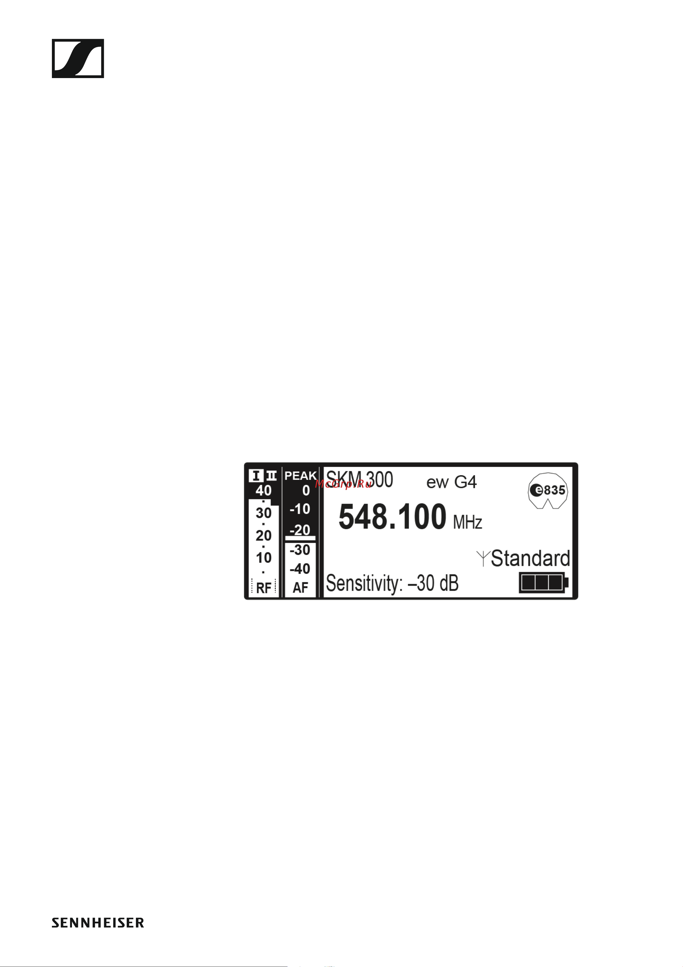 Sennheiser EW 300 G4-BASE SKM-S-AW+ [76/193] Transmitter parameters standard display