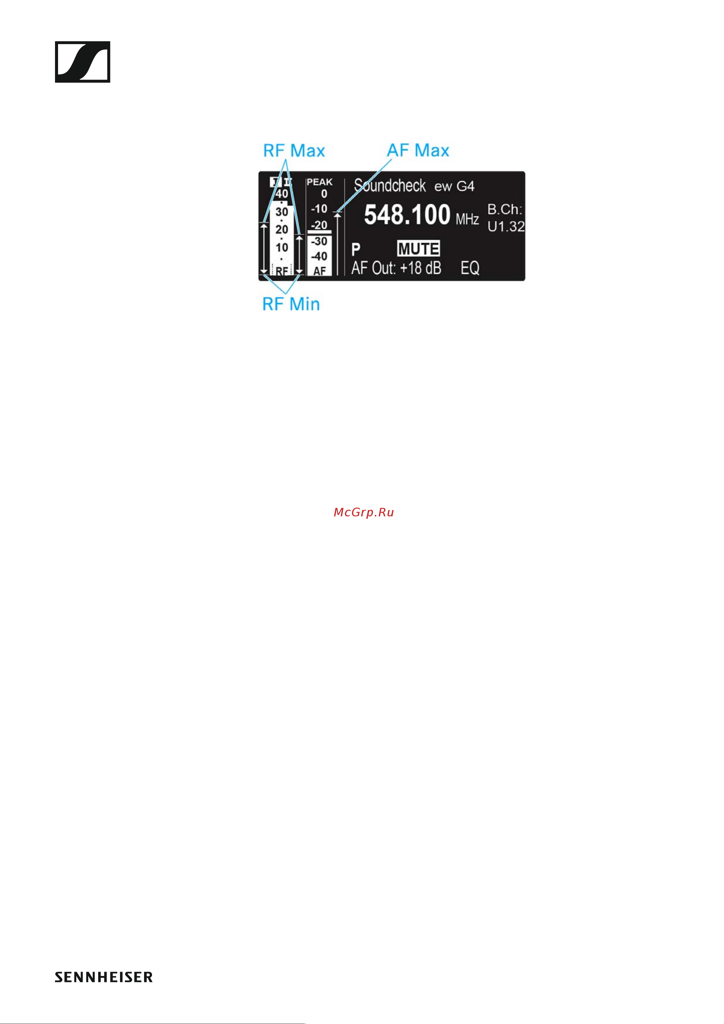 Sennheiser EW 300 G4-BASE SKM-S-AW+ [77/193] Soundcheck standard display