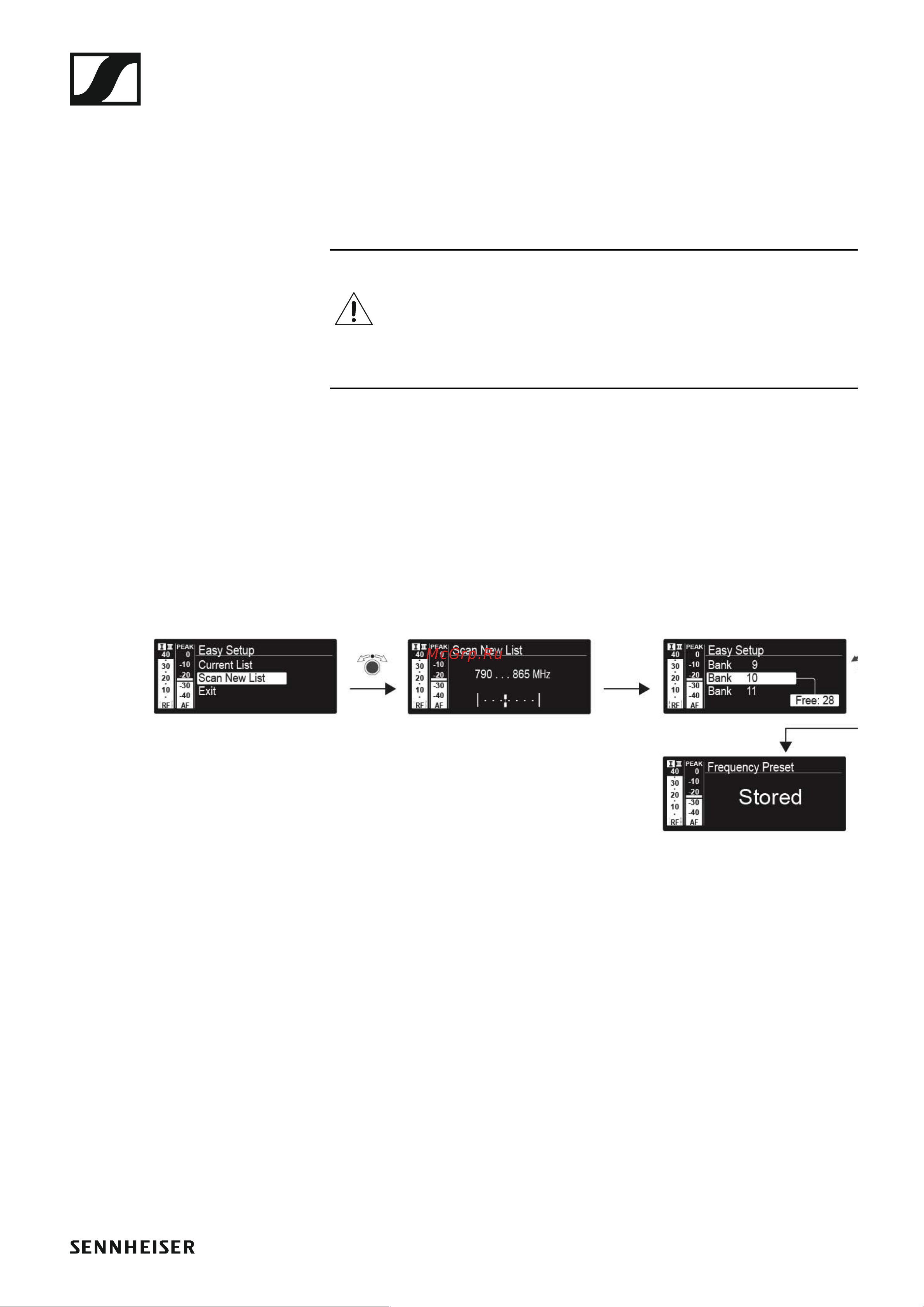 Sennheiser EW 300 G4-BASE SKM-S-AW+ [82/193] Easy setup menu item