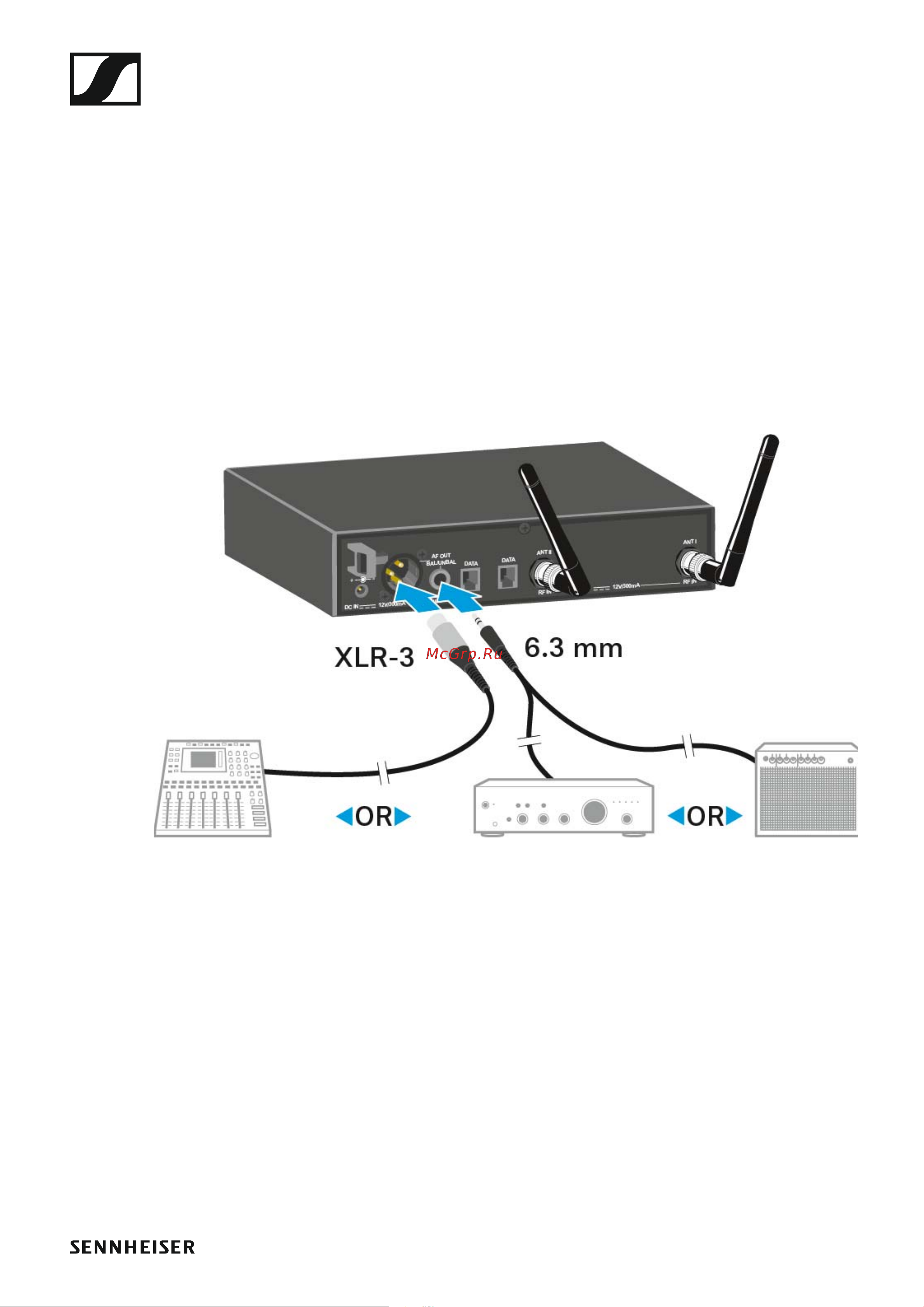 Sennheiser EW 100 G4-ME2-A1 [25/129] Outputting audio signals