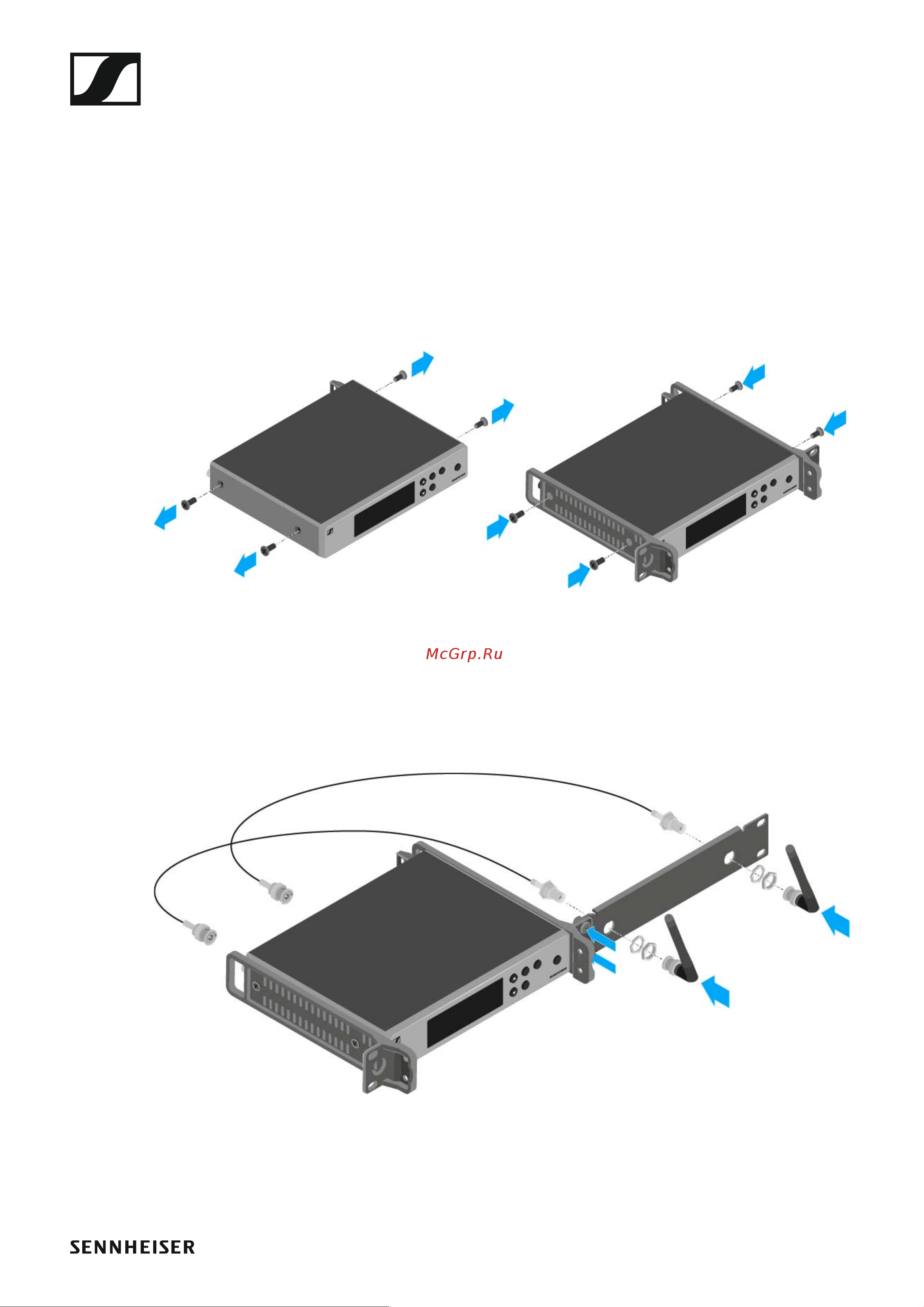 Sennheiser EW 100 G4-ME2-A1 [28/129] Mounting a single receiver in a rack