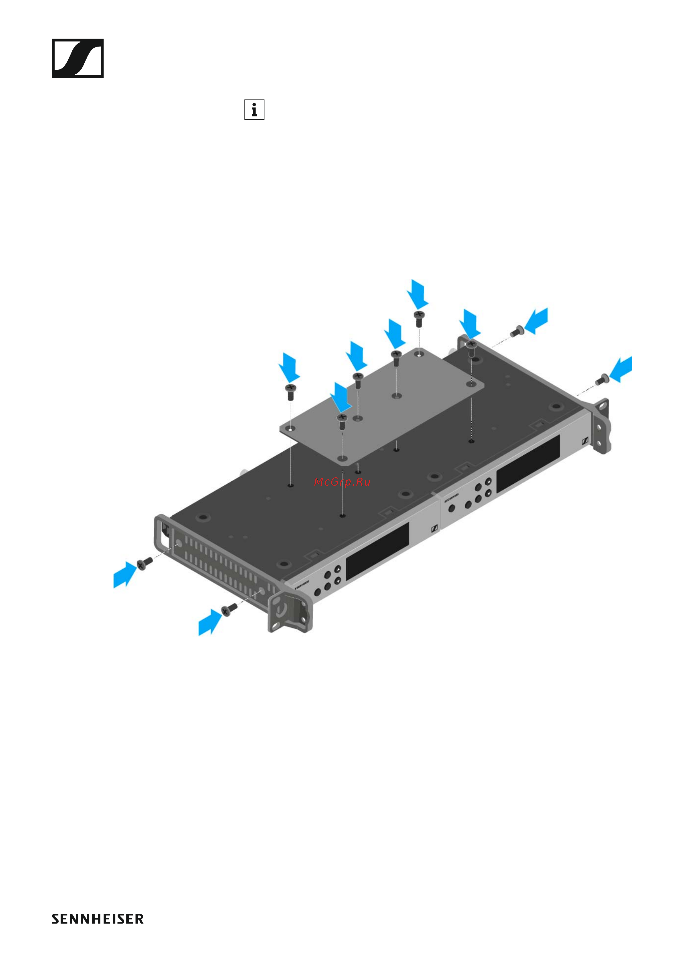 Sennheiser EW 100 G4-ME2-A1 [29/129] Mounting two receivers side by side in a rack