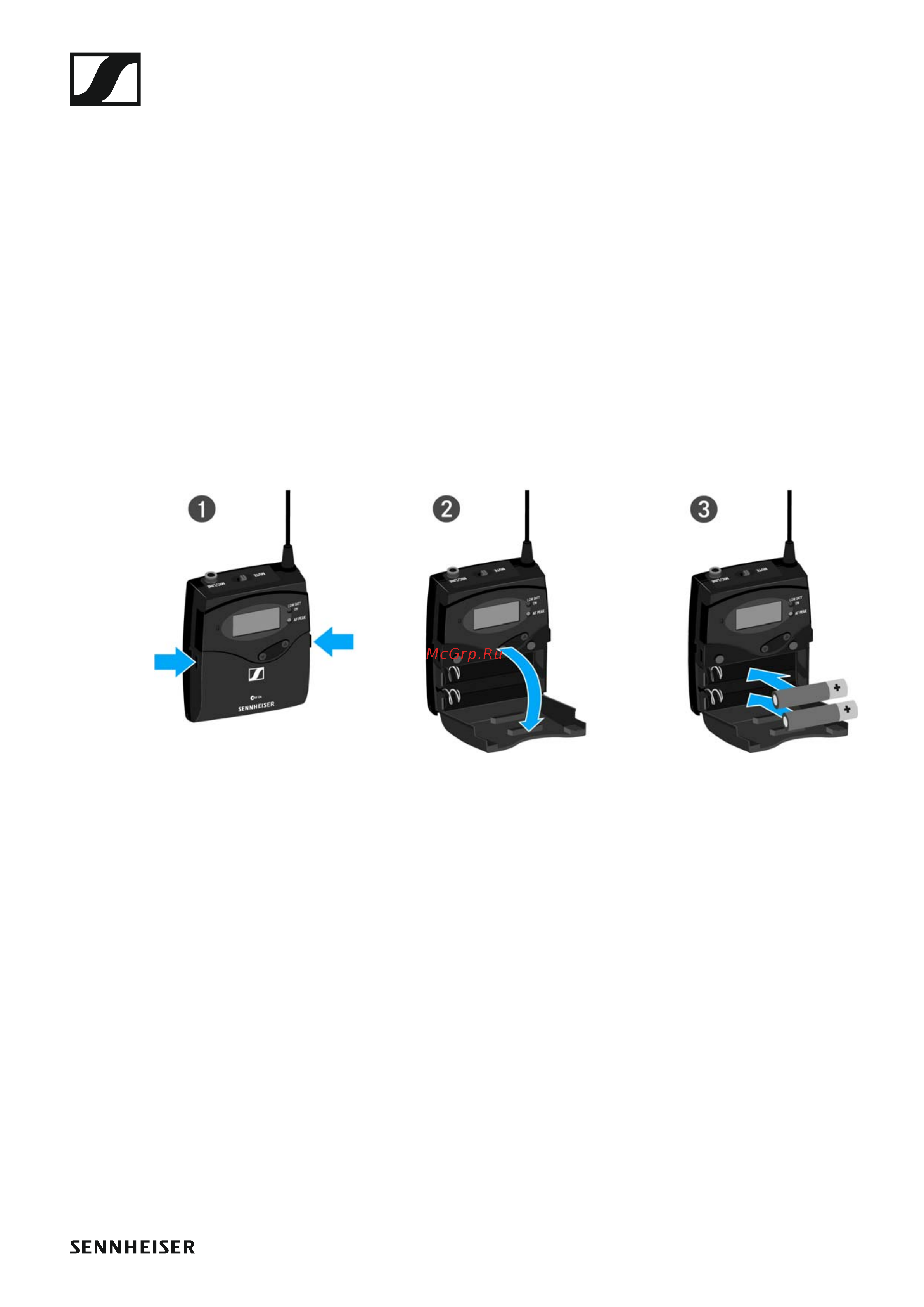 Sennheiser EW 100 G4-ME2-A1 [34/129] Inserting and removing the batteries rechargeable batteries