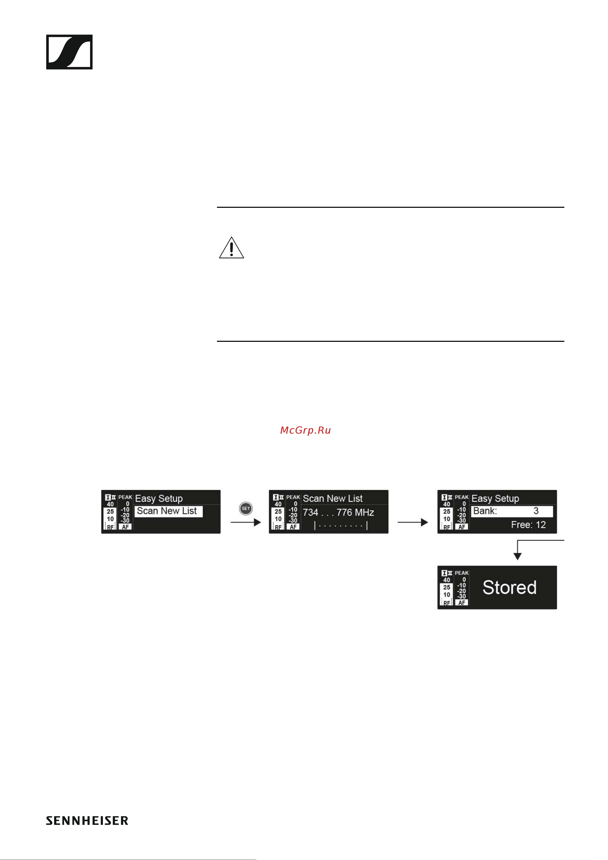 Sennheiser EW 100 G4-ME2-A1 [65/129] Easy setup menu item