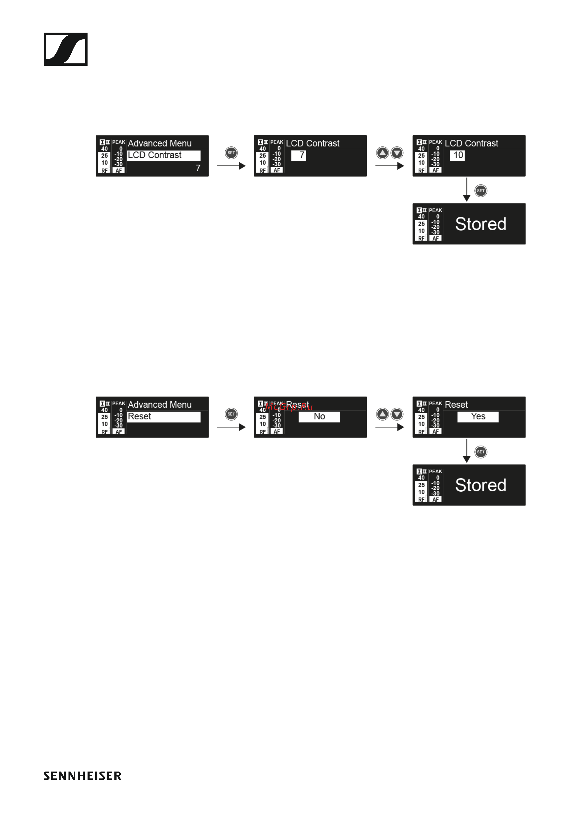 Sennheiser EW 100 G4-ME2-A1 [77/129] Lcd contrast menu item