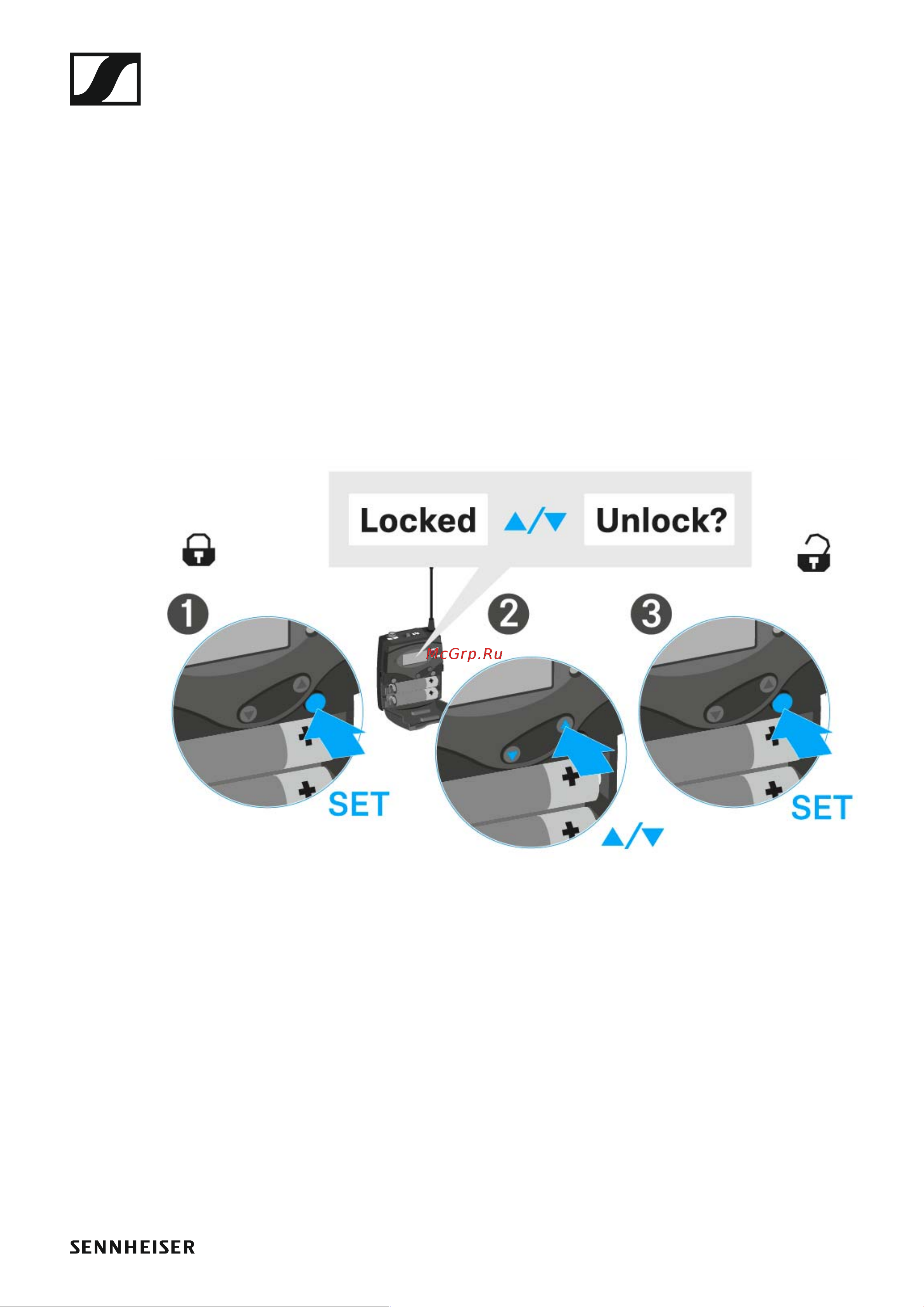 Sennheiser EW 100 ENG G4-A1 [80/128] Lock off function