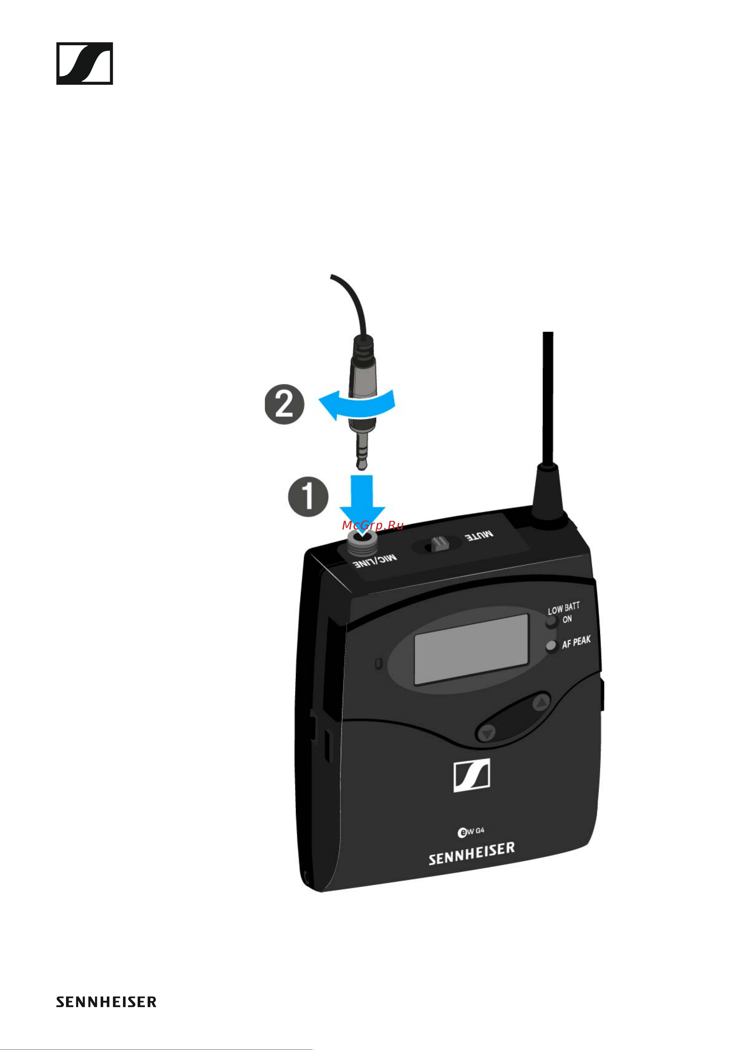 Sennheiser EW 100 G4-ME2-A [36/129] Connecting a microphone to the sk 100 g4