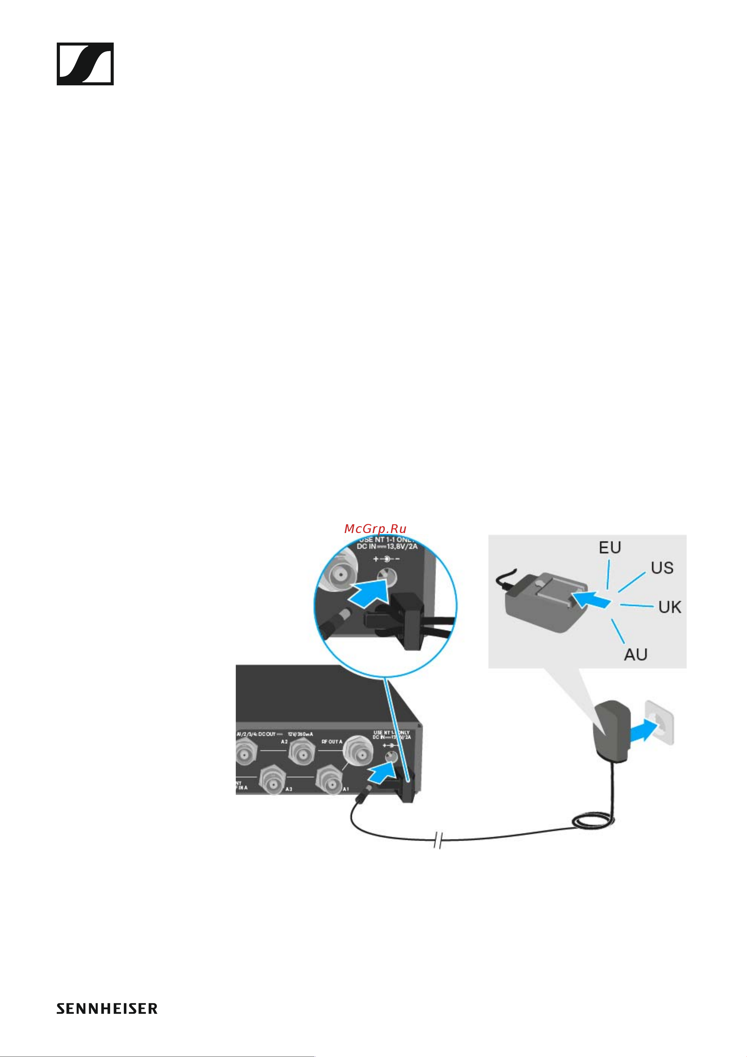 Sennheiser EW 100 G4-ME2-A [40/129] Connecting disconnecting the asa 214 to from the power supply system