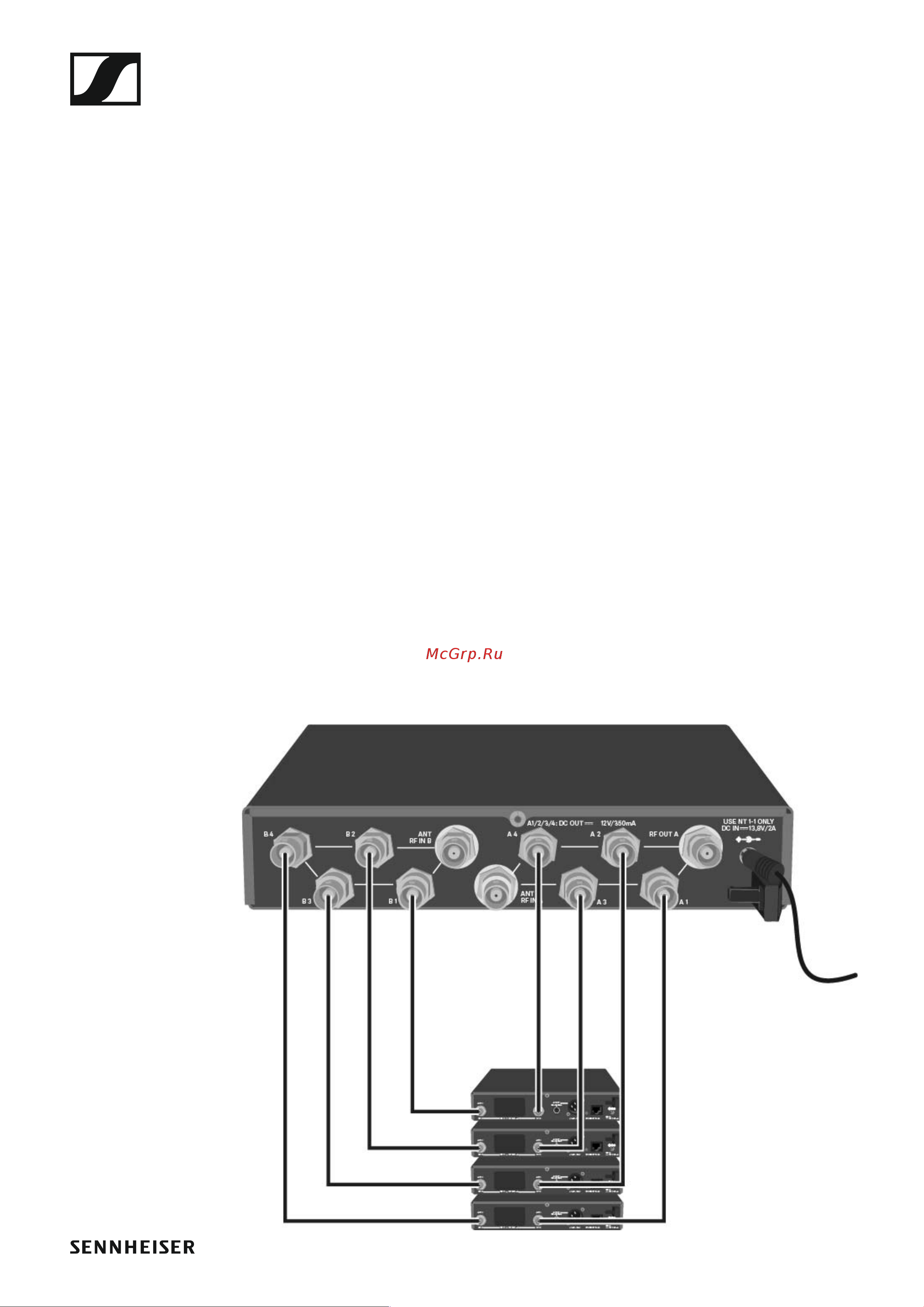 Sennheiser EW 100 G4-ME2-A [41/129] Connecting receivers to the asa 214