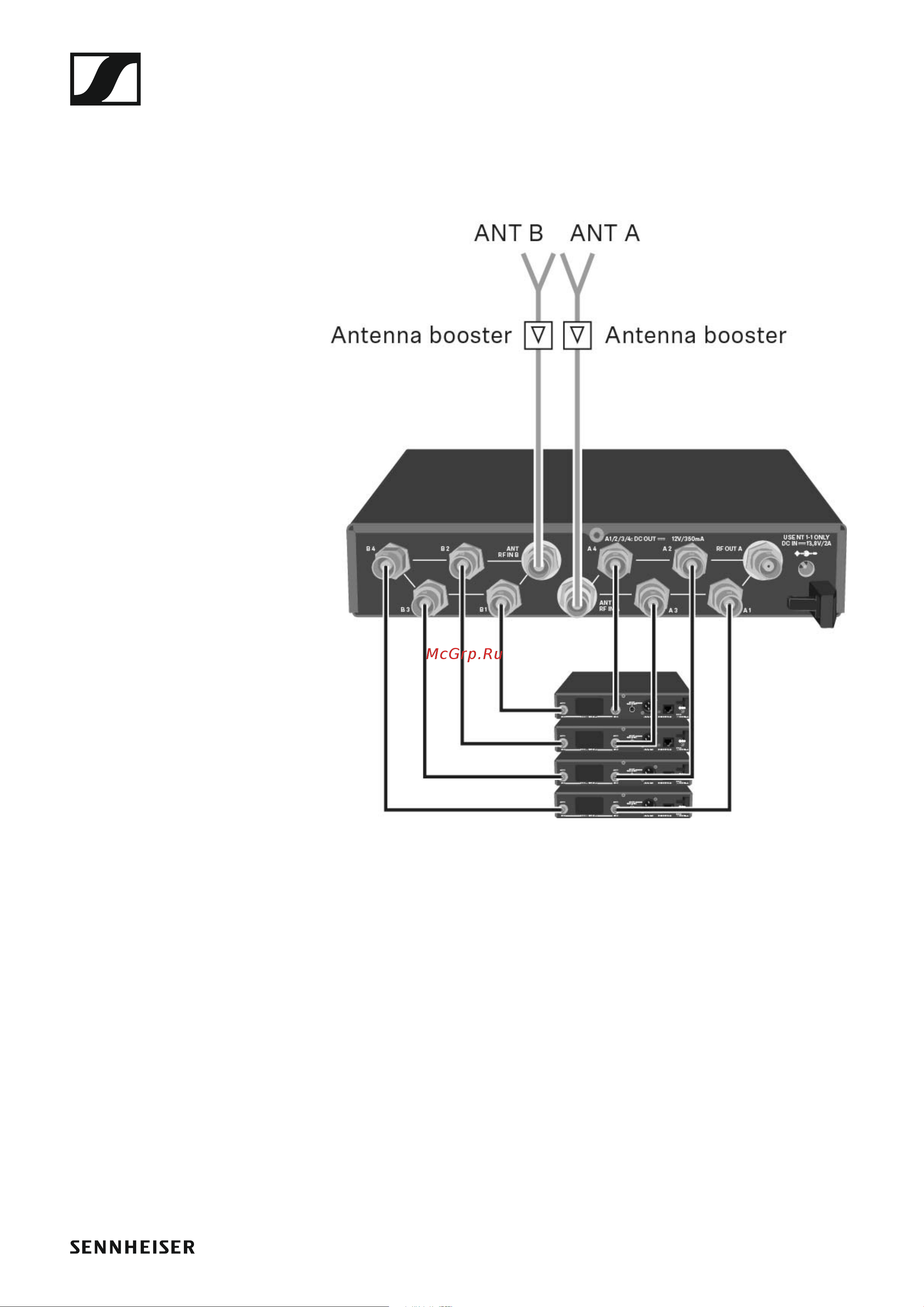Sennheiser EW 100 G4-ME2-A [44/129] Configuring multi channel systems