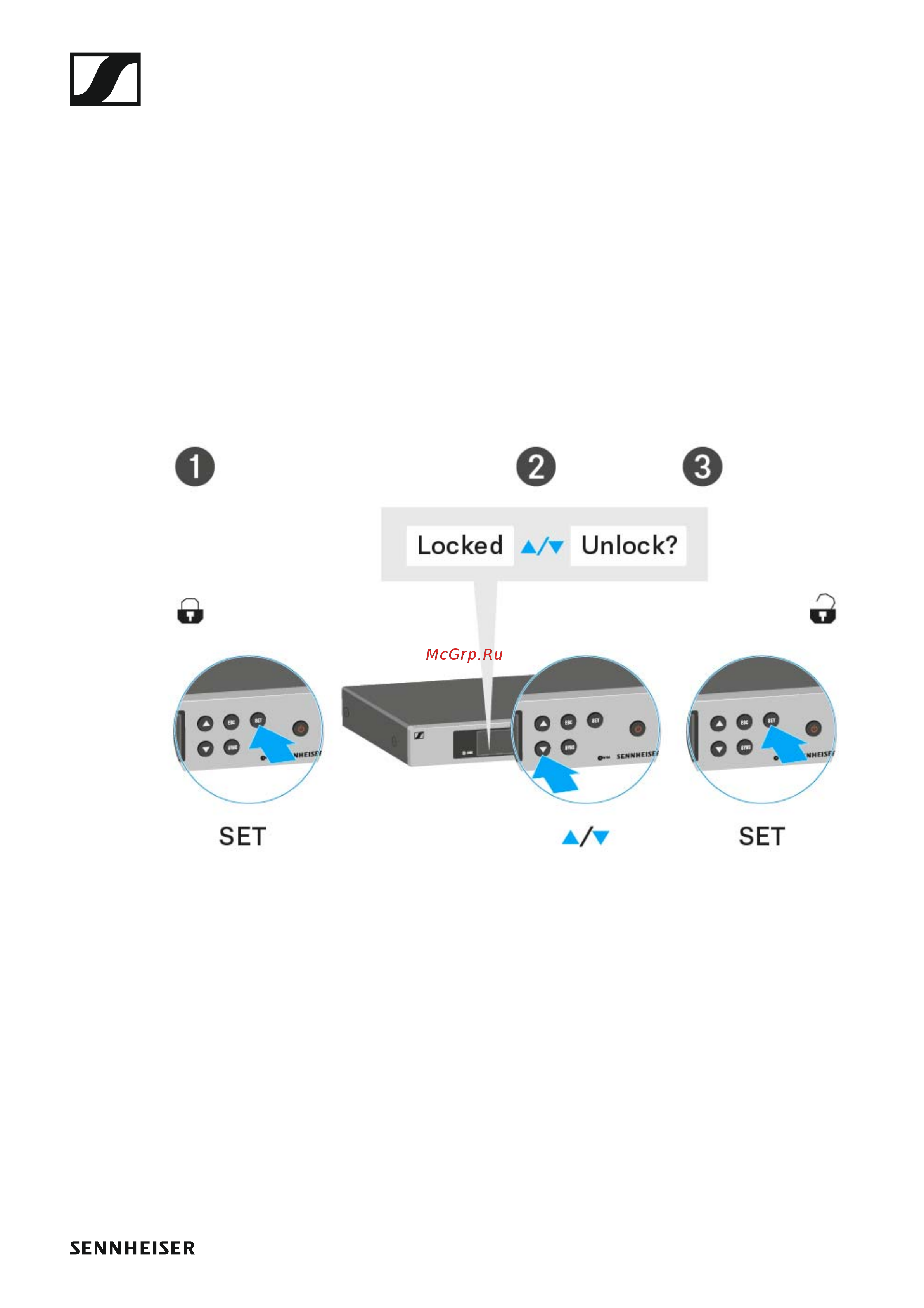 Sennheiser EW 100 G4-ME2-A [55/129] Lock off function