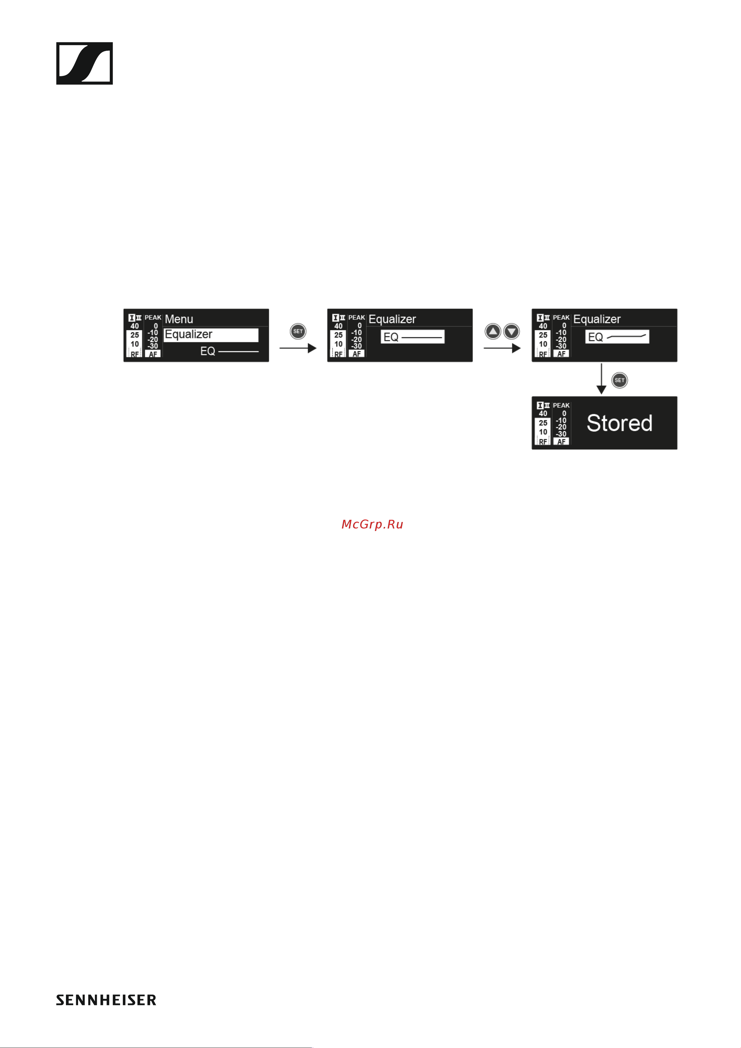 Sennheiser EW 100 G4-ME2-A [72/129] Equalizer menu item