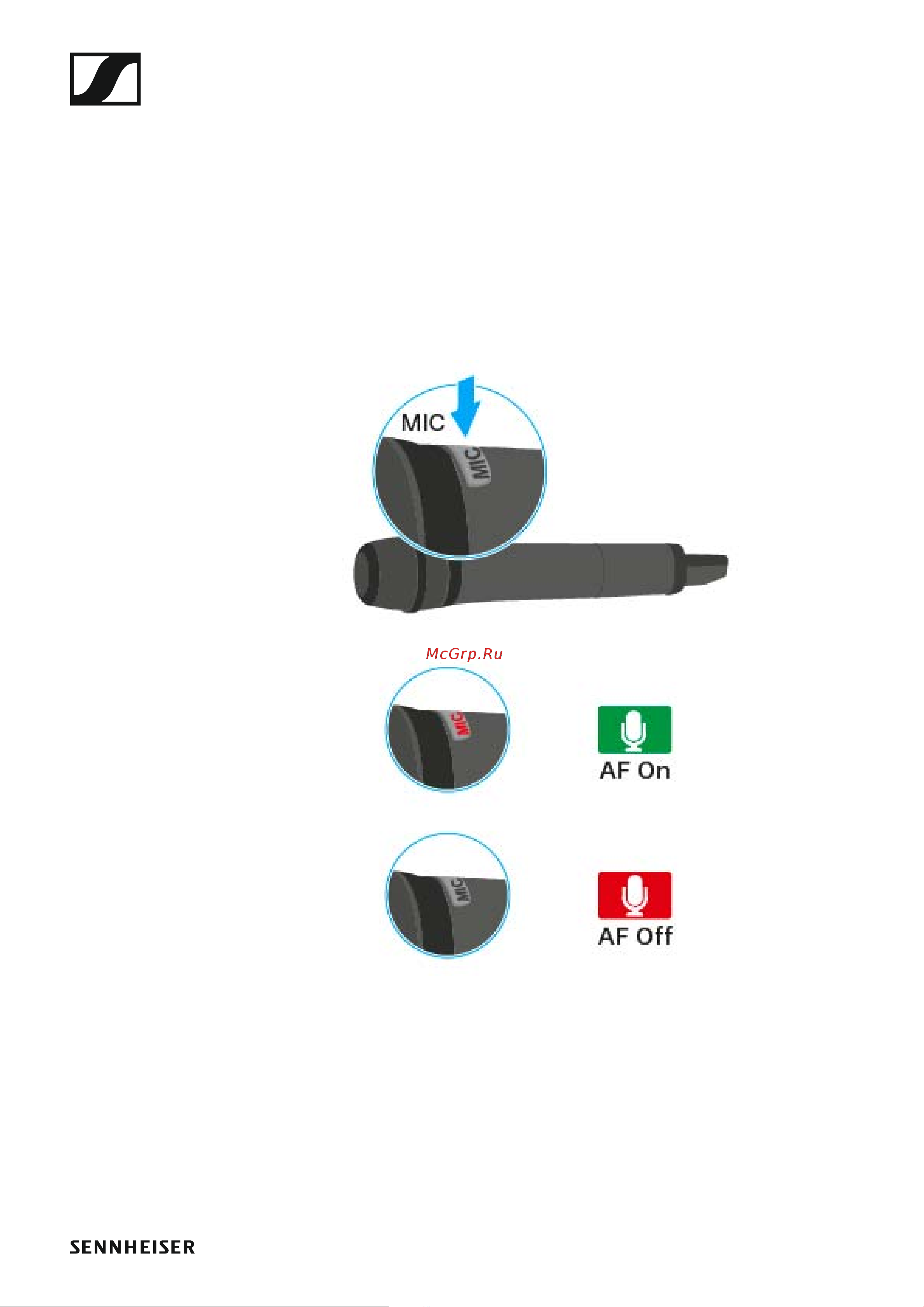 Sennheiser EW 100 G4-ME2-A [80/129] Muting the handheld transmitter af mute