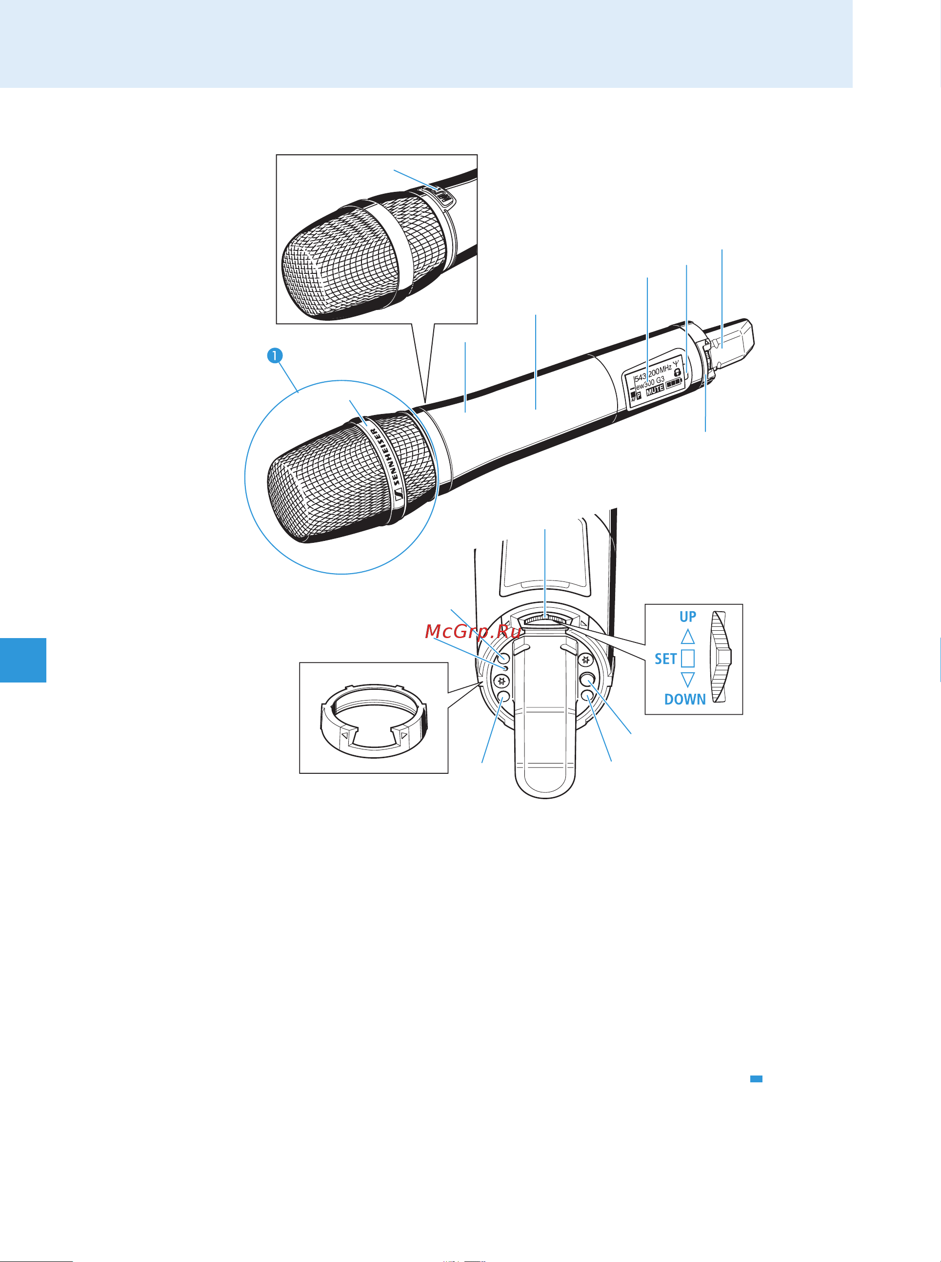 Sennheiser EW 345 G3-B-X [13/40] Общий вид радиомикрофона skm 300