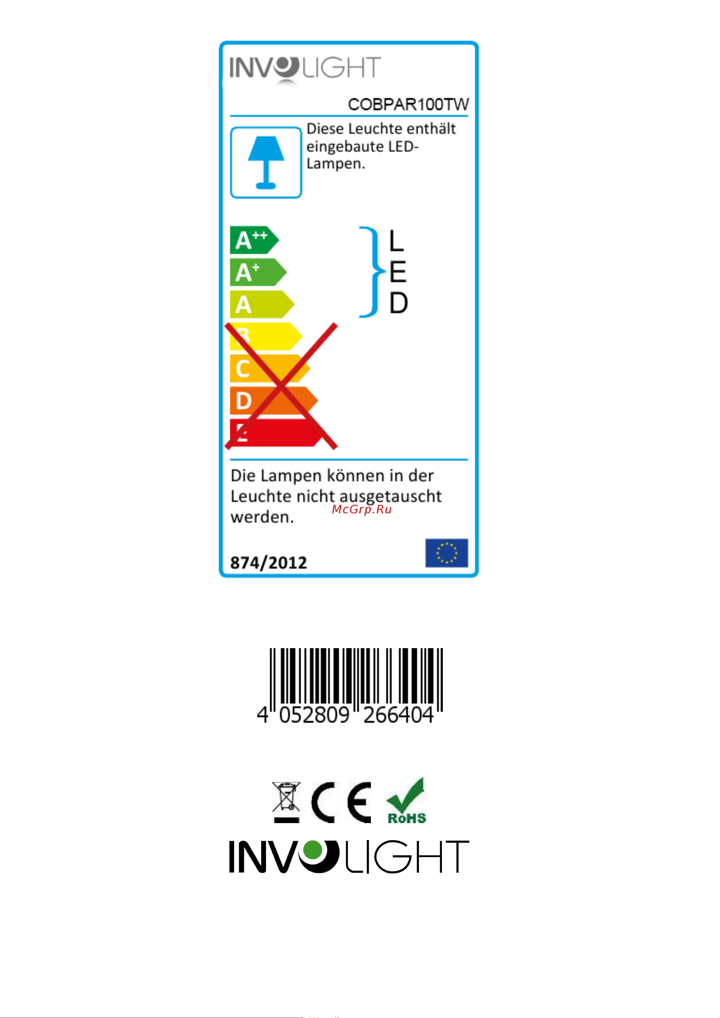 Involight COBPAR100TW [14/14] Cobpar100tw