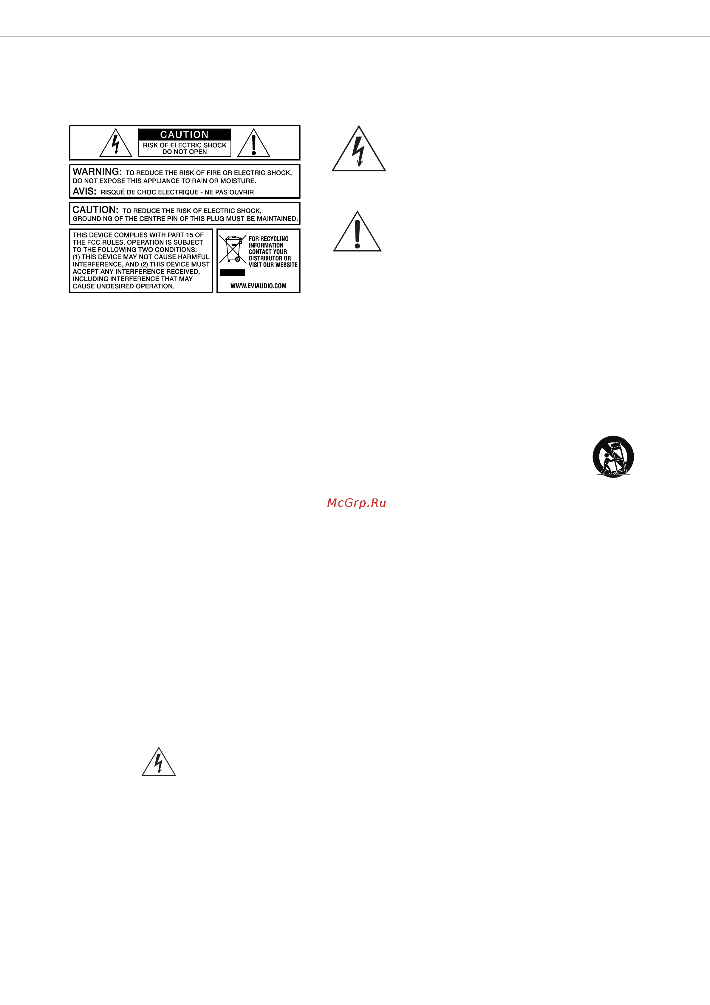 Dynacord D-Lite Activetwo [4/20] Important safety instructions