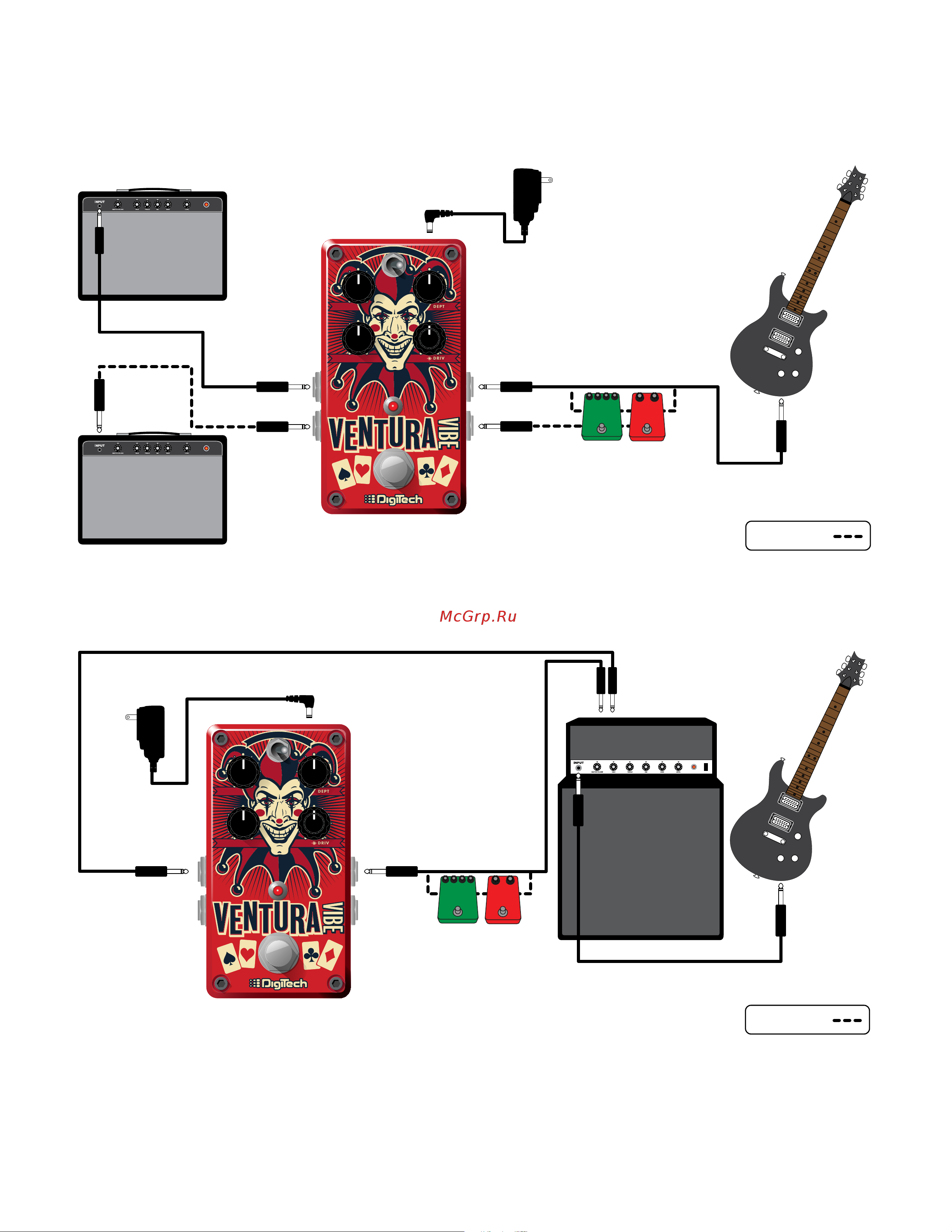 Digitech Ventura Vibe [7/13] Connection diagrams