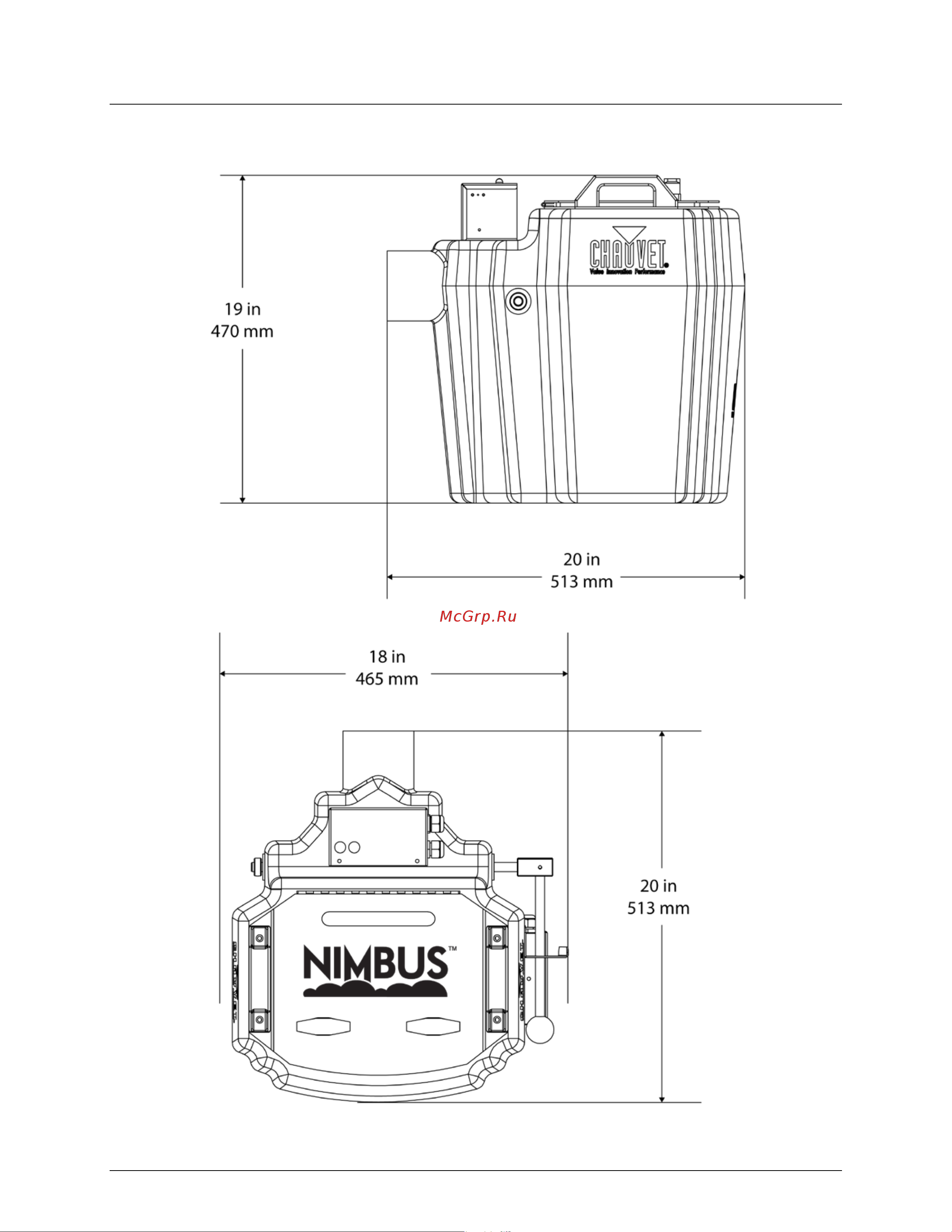 CHAUVET Nimbus [6/10] Product dimensions