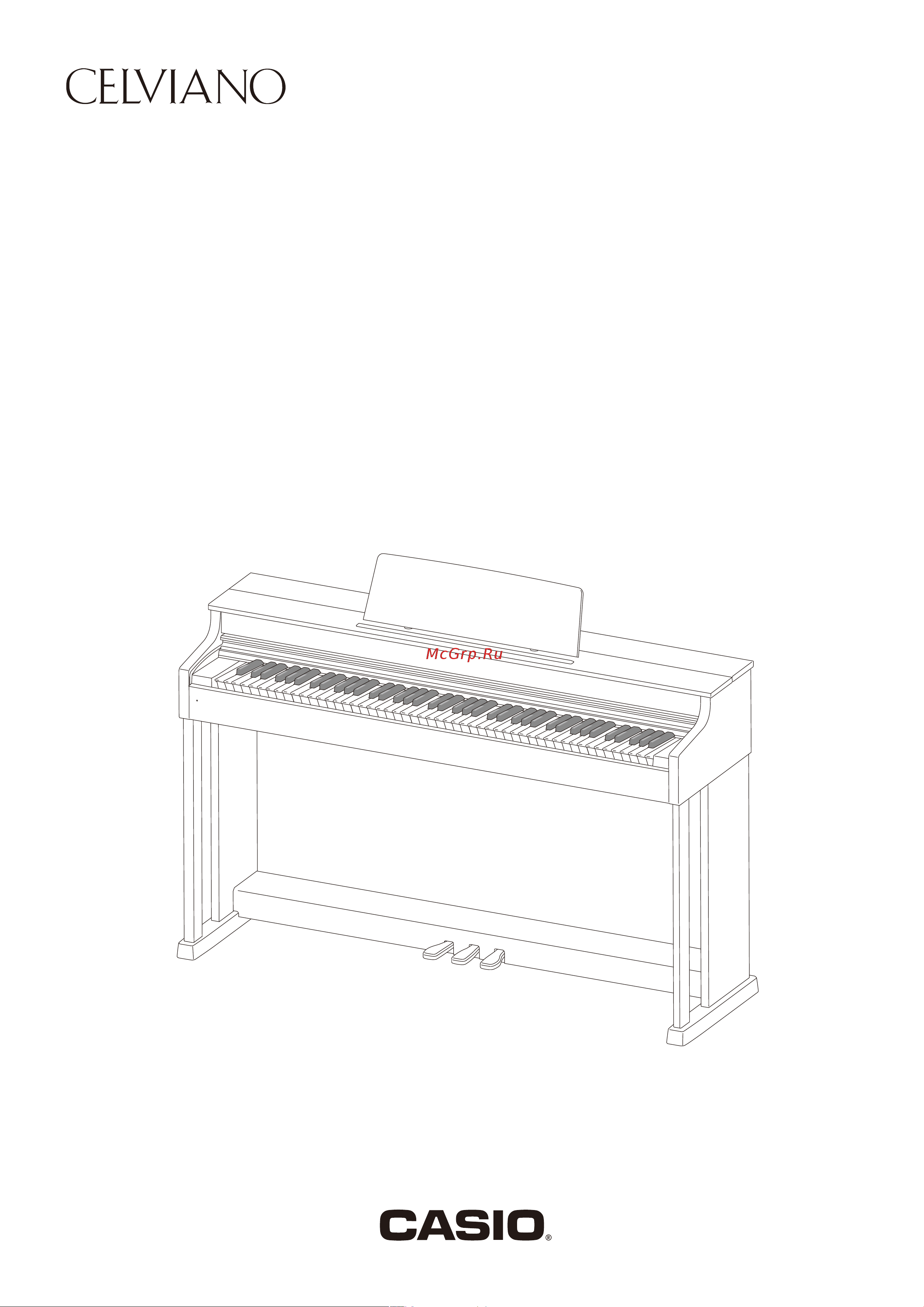 Casio Celviano AP-470 WE Руководство по эксплуатации онлайн