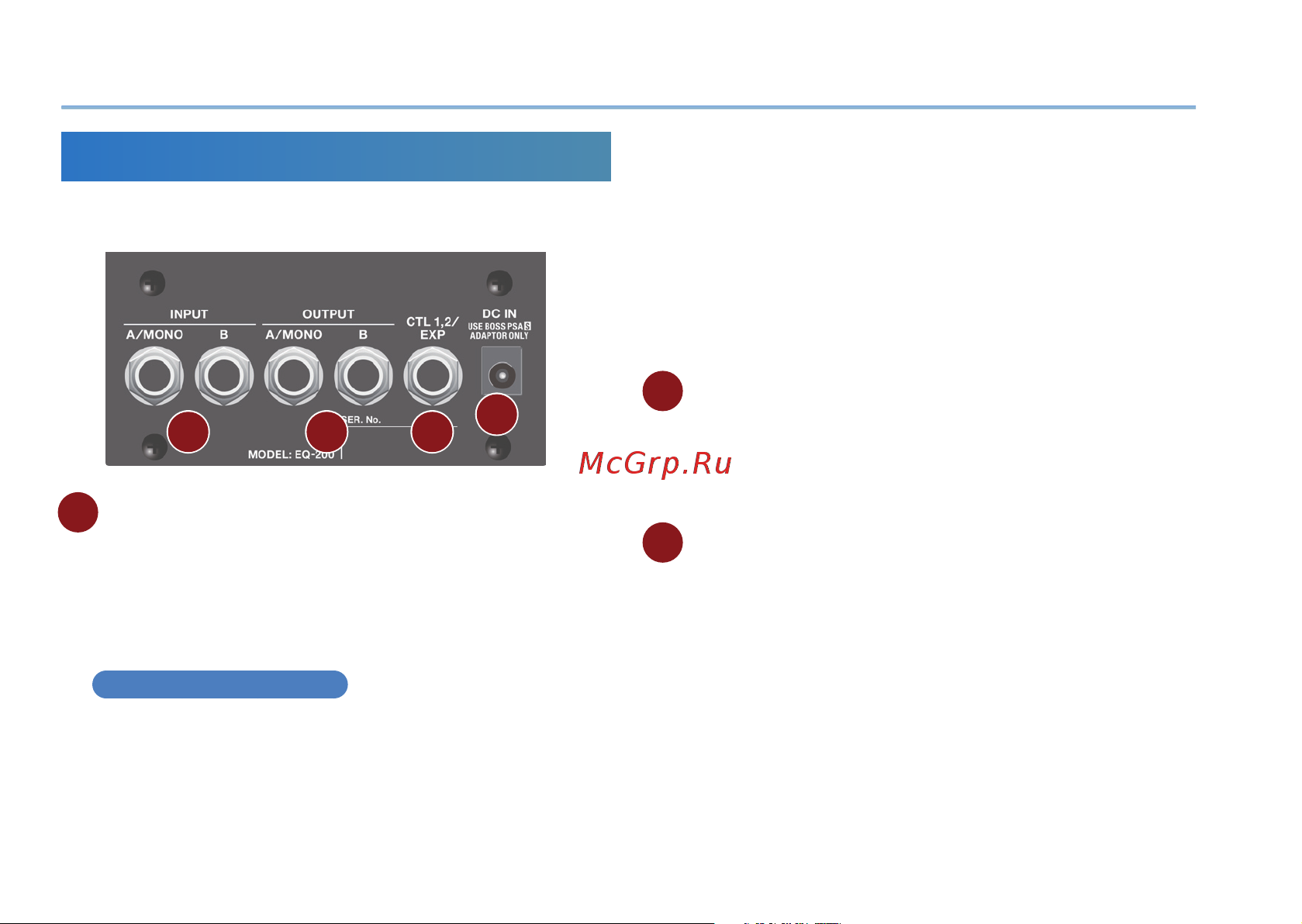 Boss EQ-200 [4/16] Rear panel