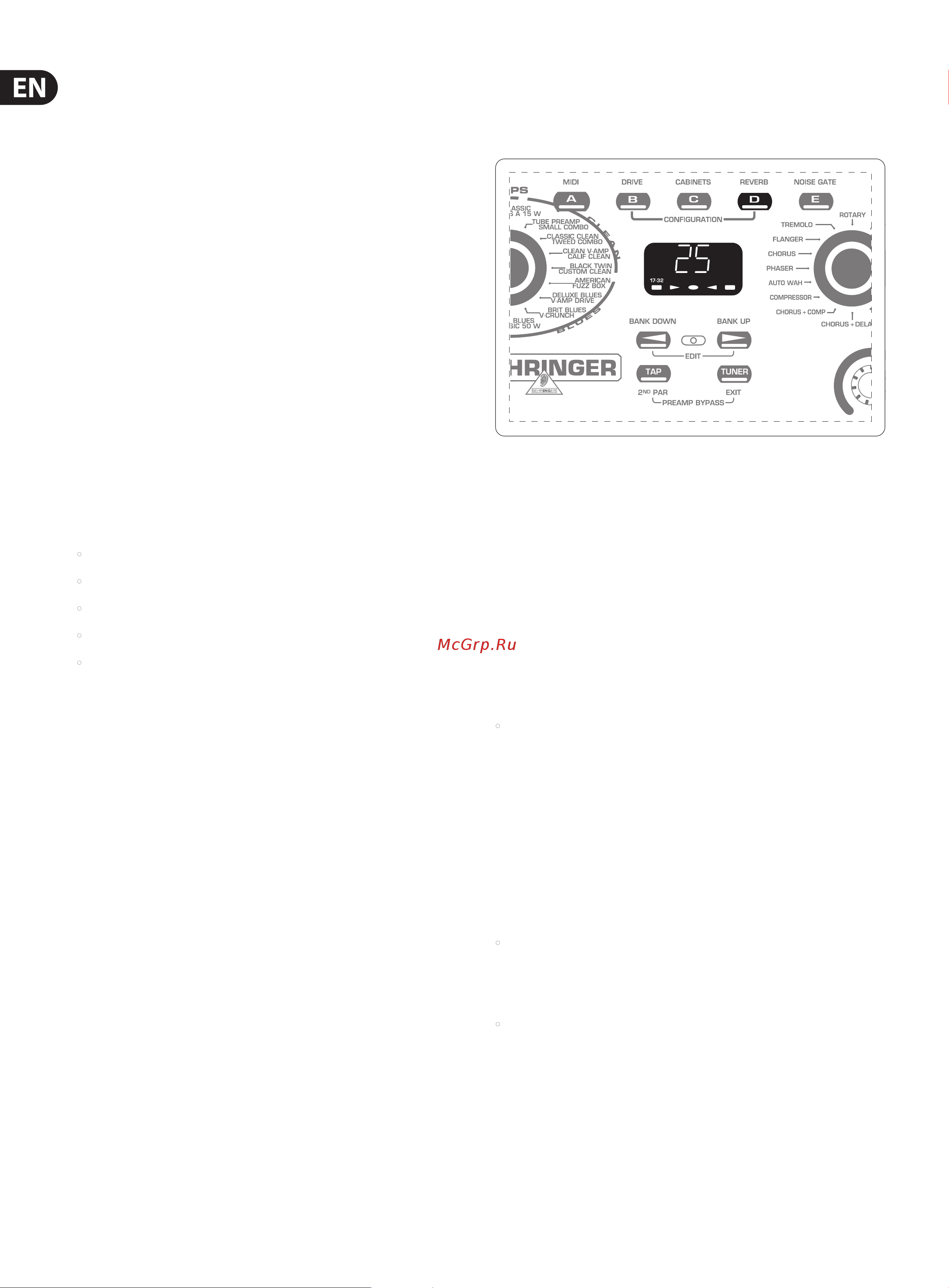 Behringer V-AMP3 [8/18] Edit mode