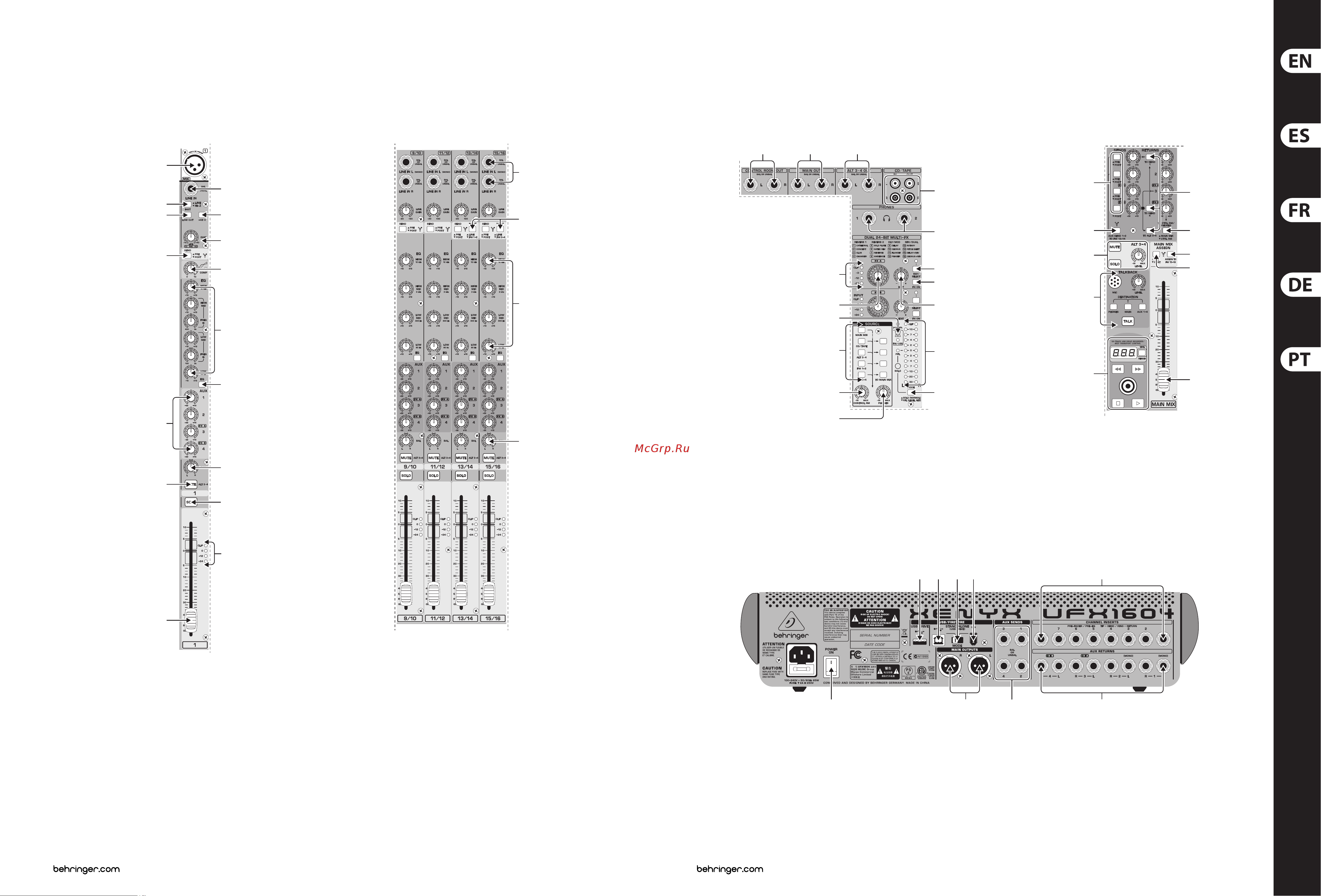 Behringer UFX1604 [9/39] Xenyx ufx1604 controls