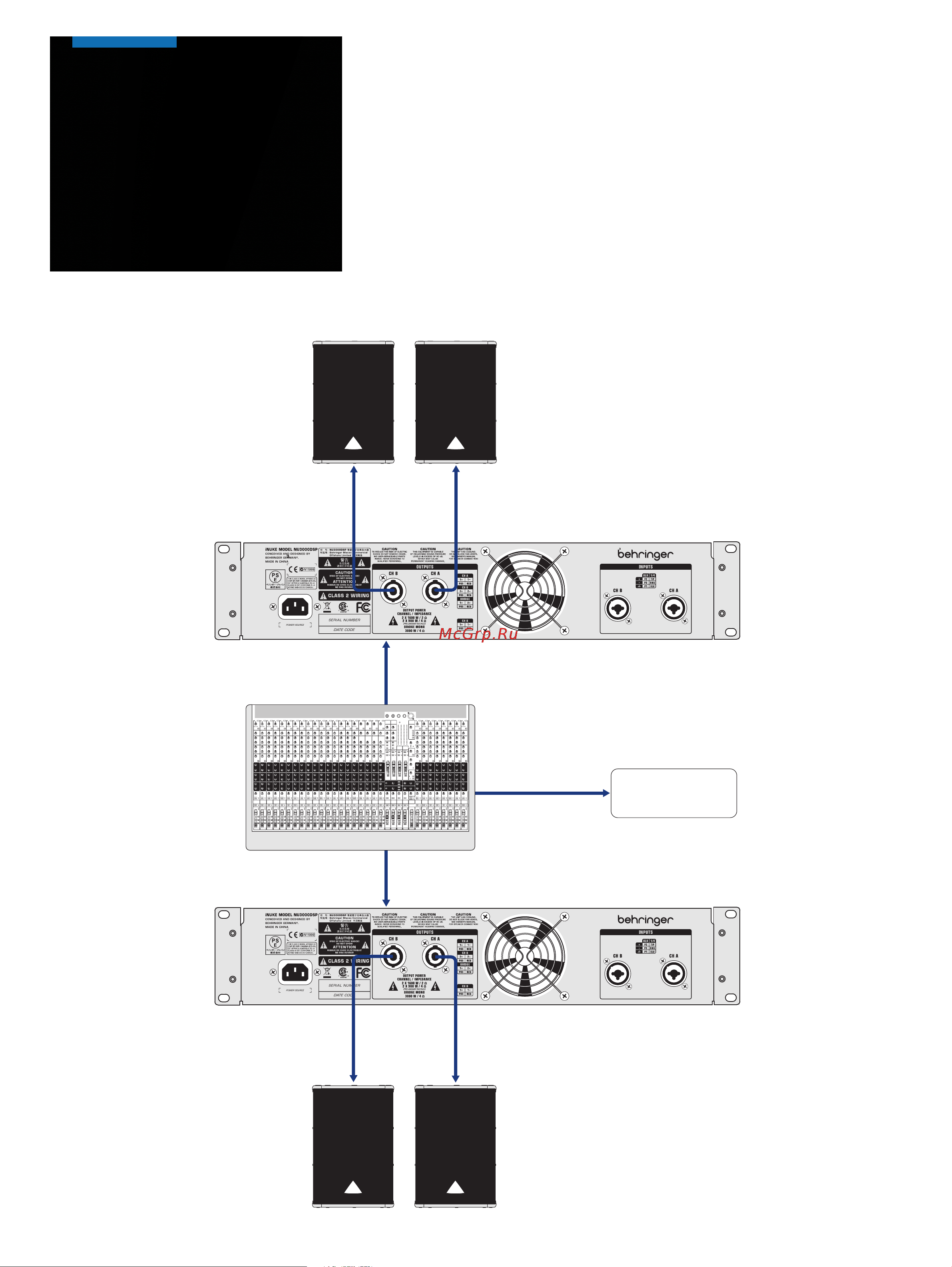 Behringer NU1000DSP [6/11] Concert setup with delay line