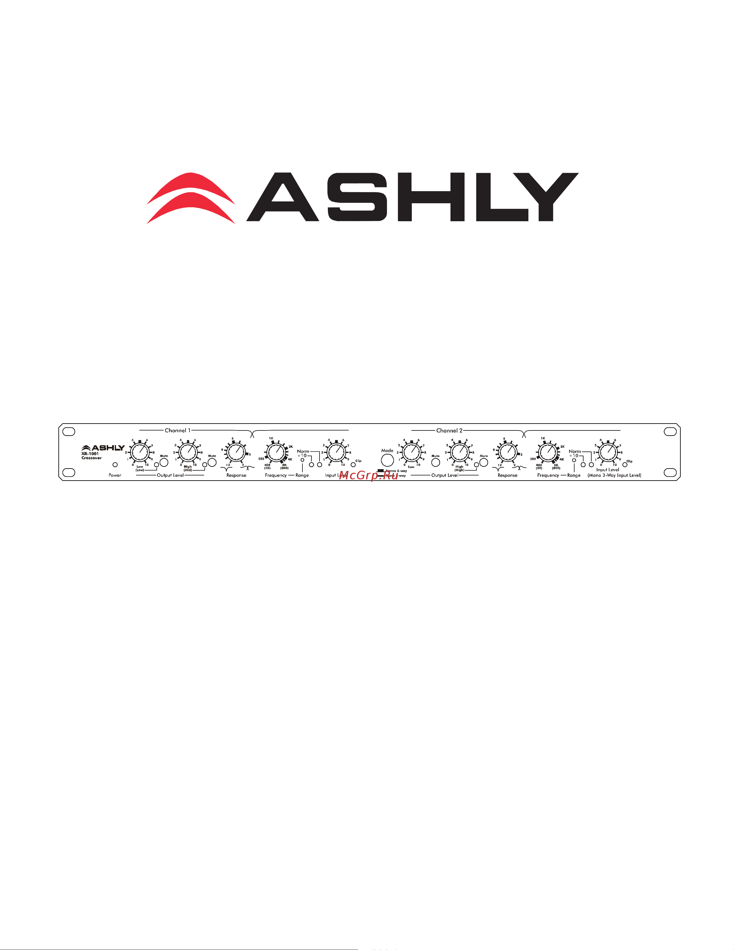 ASHLY XR-1001 Руководство по эксплуатации онлайн