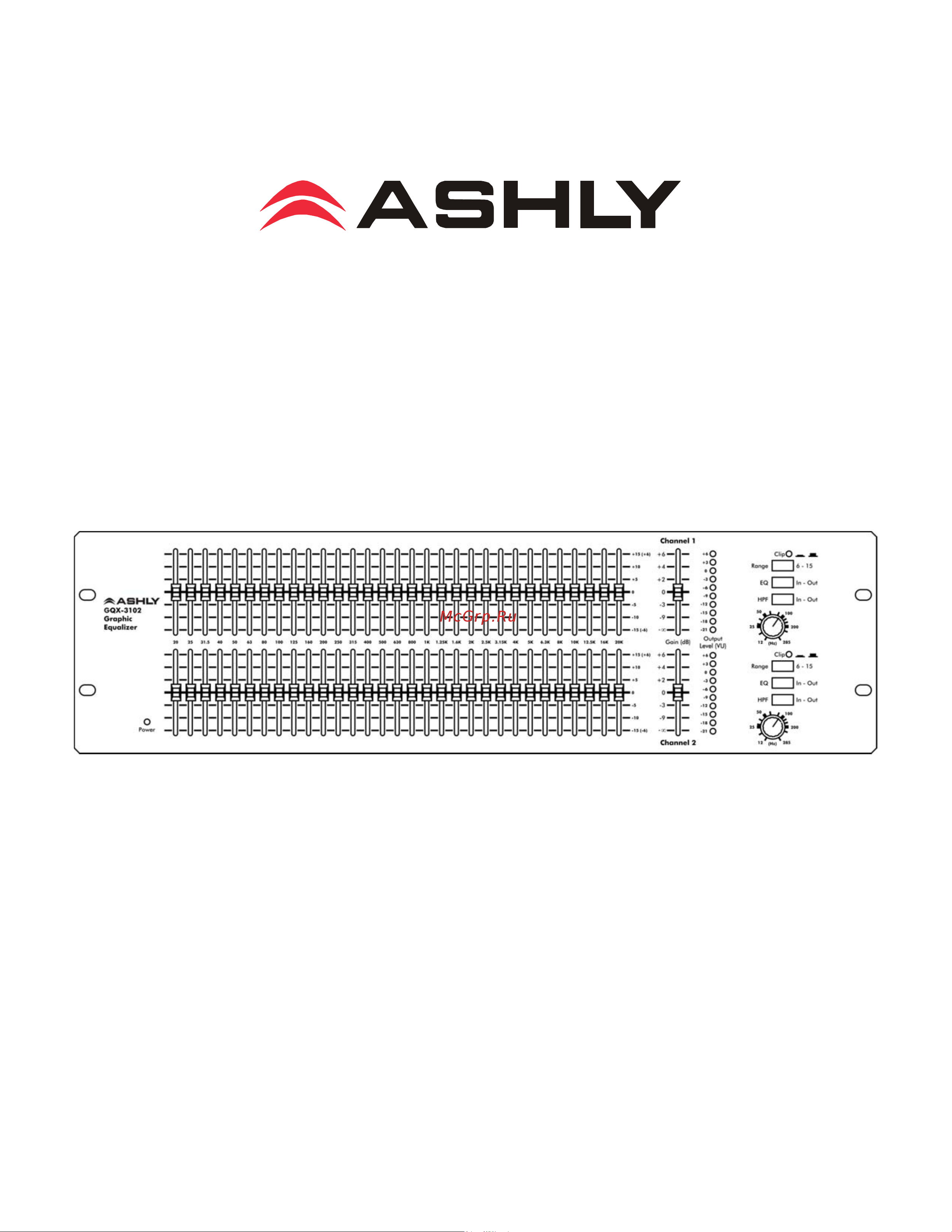 ASHLY GQX-3102 Руководство по эксплуатации онлайн