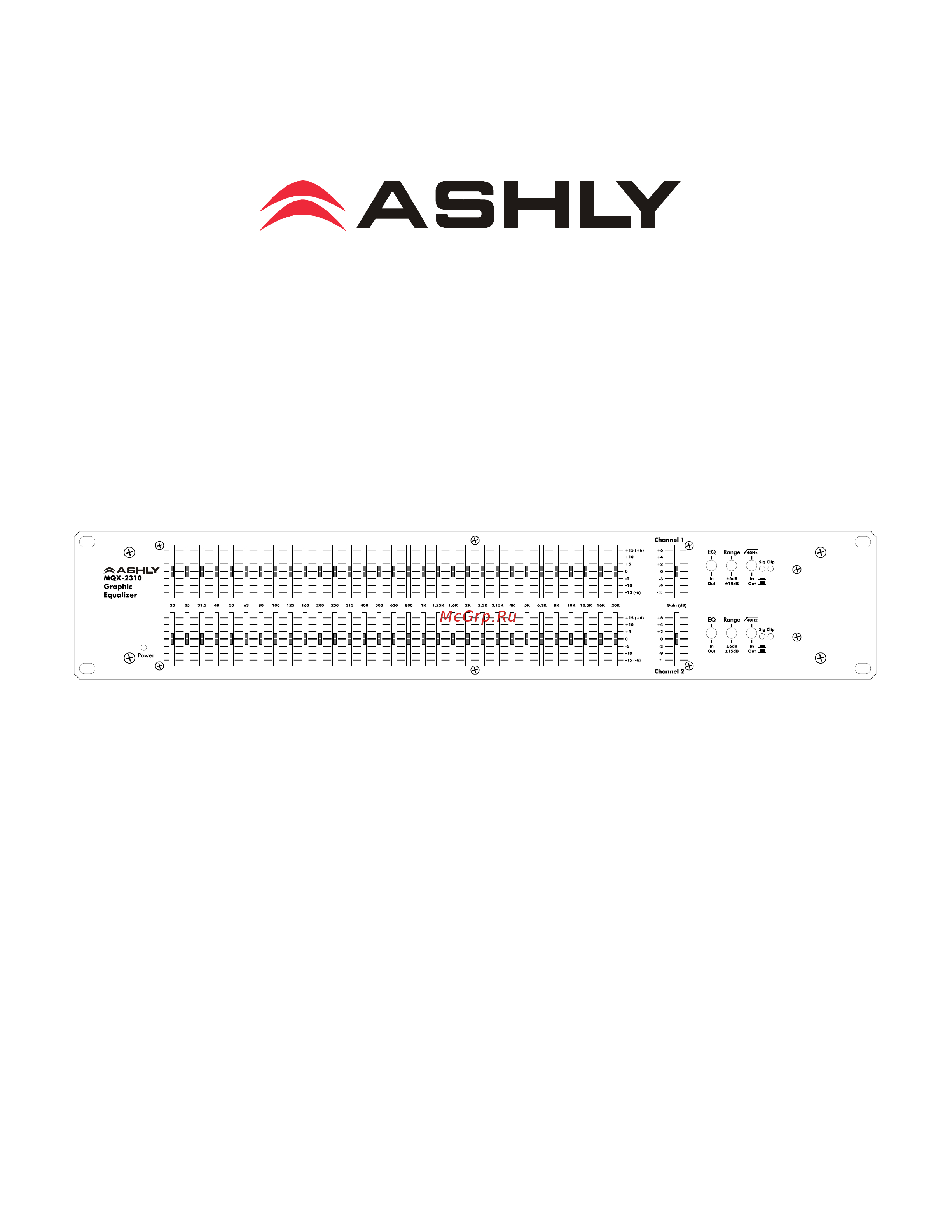 ASHLY MQX-2310 Руководство по эксплуатации онлайн
