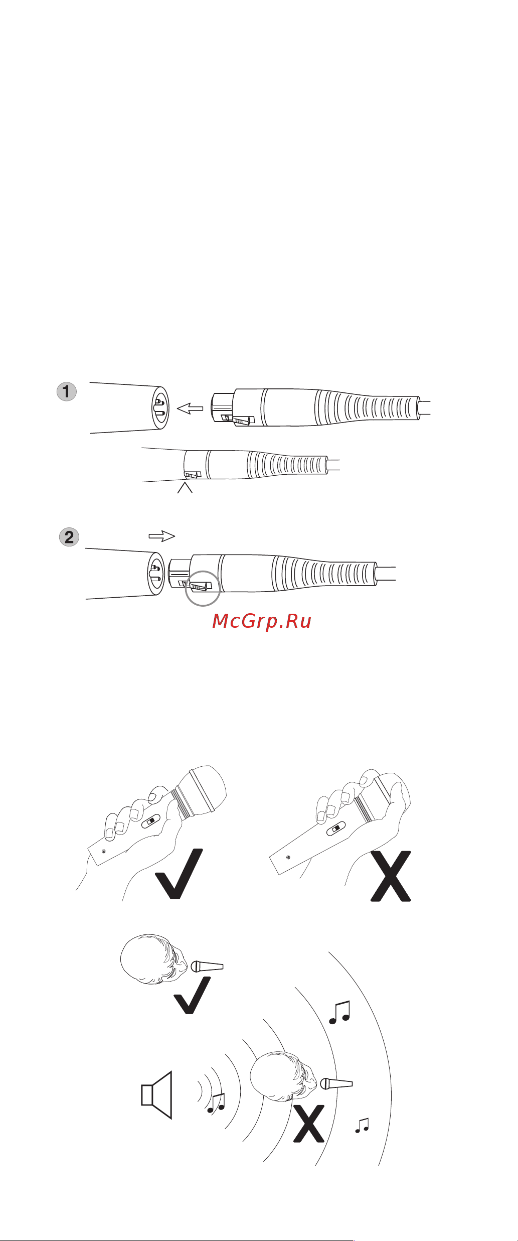 Shure SV200-A [2/20] Connecting and disconnecting the microphone cable