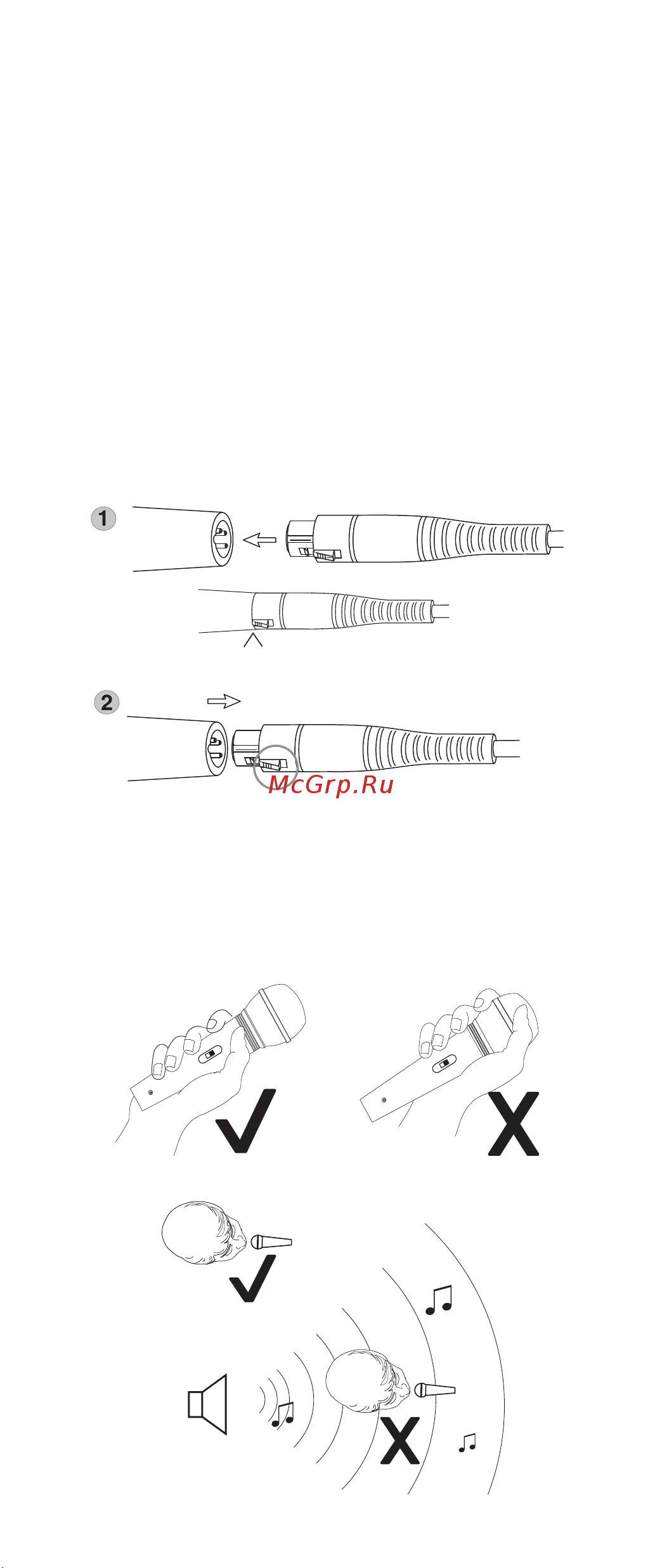 Shure SV200-A [4/20] Branchement et débranchement du câble du microphone