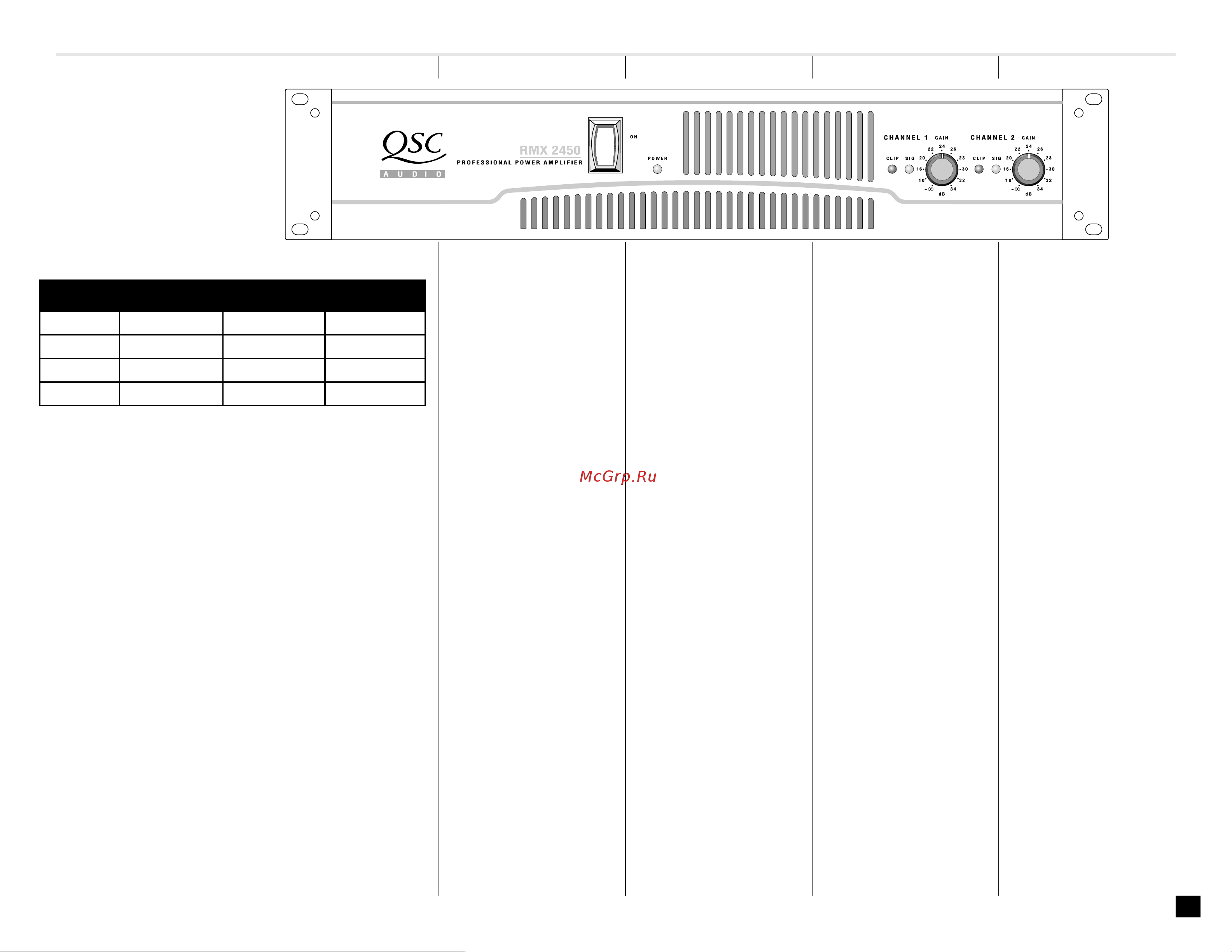 QSC RMX1850HD [2/20] E i n f ü h r u n g i n t r o d u c c i ó n a v a n t p r o p o s