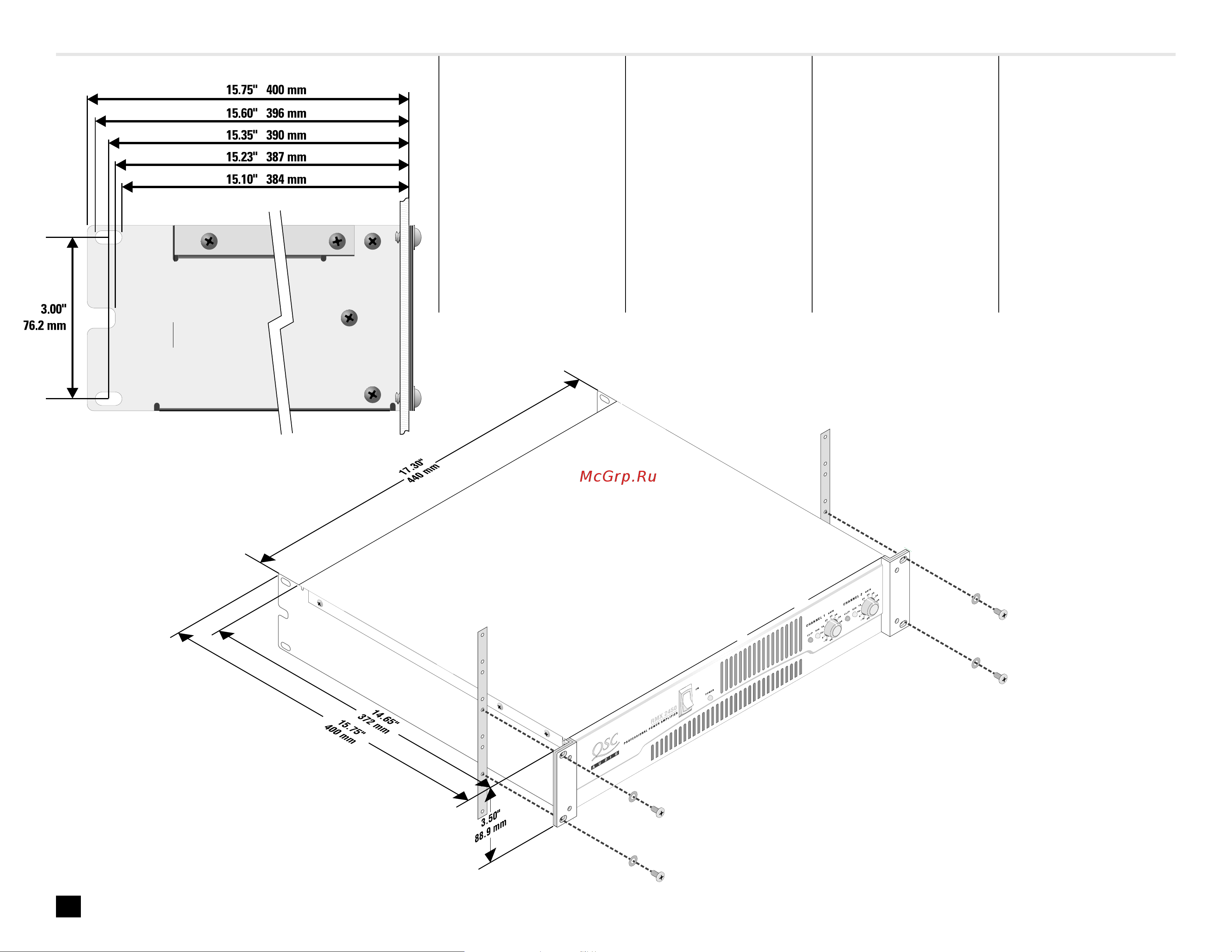 QSC RMX2450 [11/20] E i n b a u