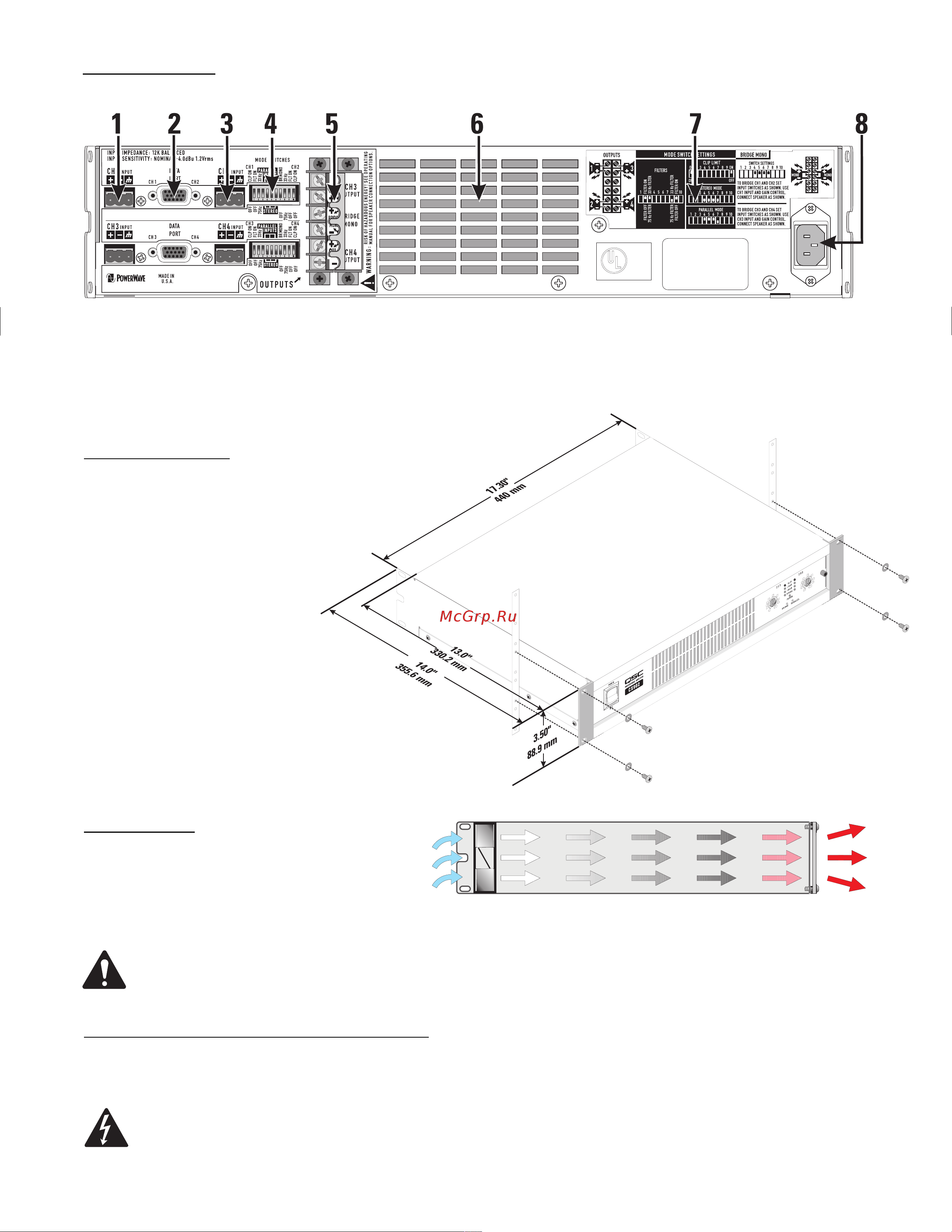 QSC CX1102 [3/9] Задняя панель
