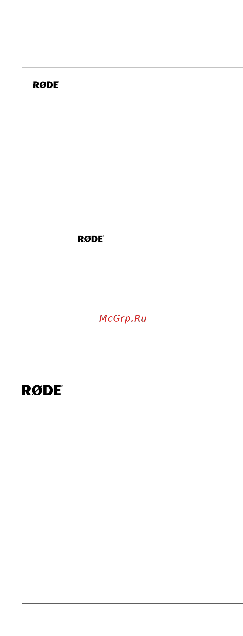 Rode NTG-2 [8/8] Warranty