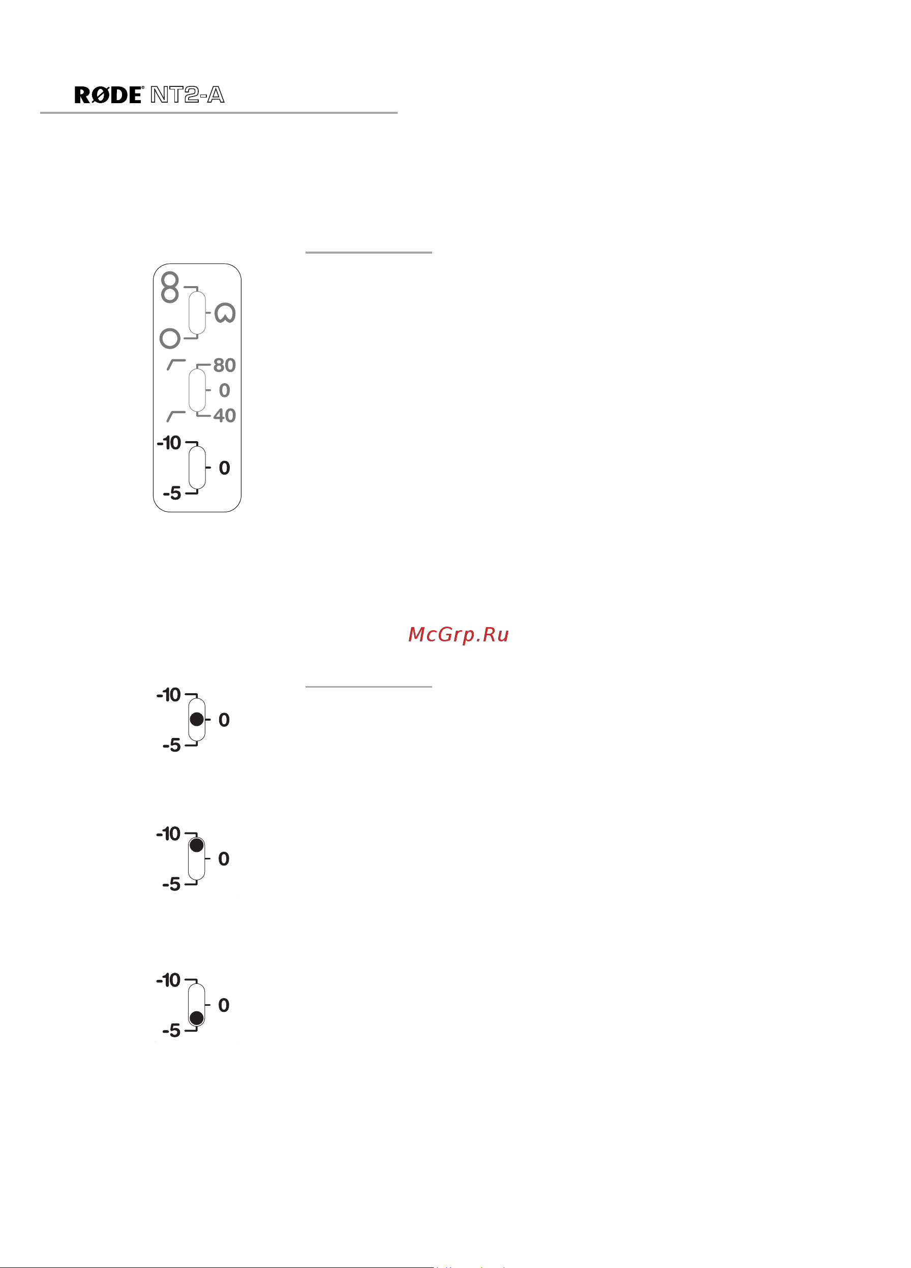 Rode NT2-A [11/16] Settings the pad