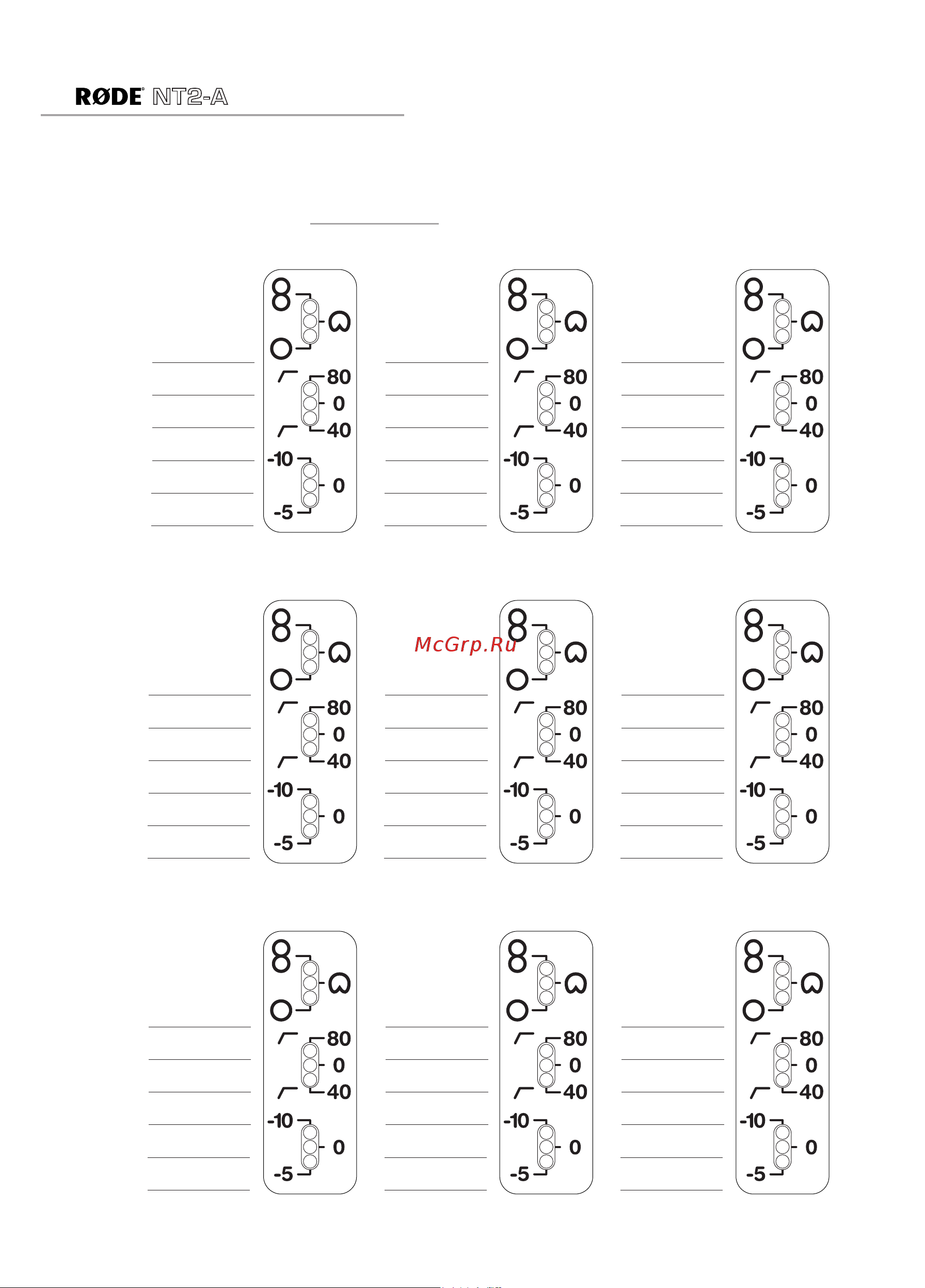 Rode NT2-A [12/16] Settings reminder