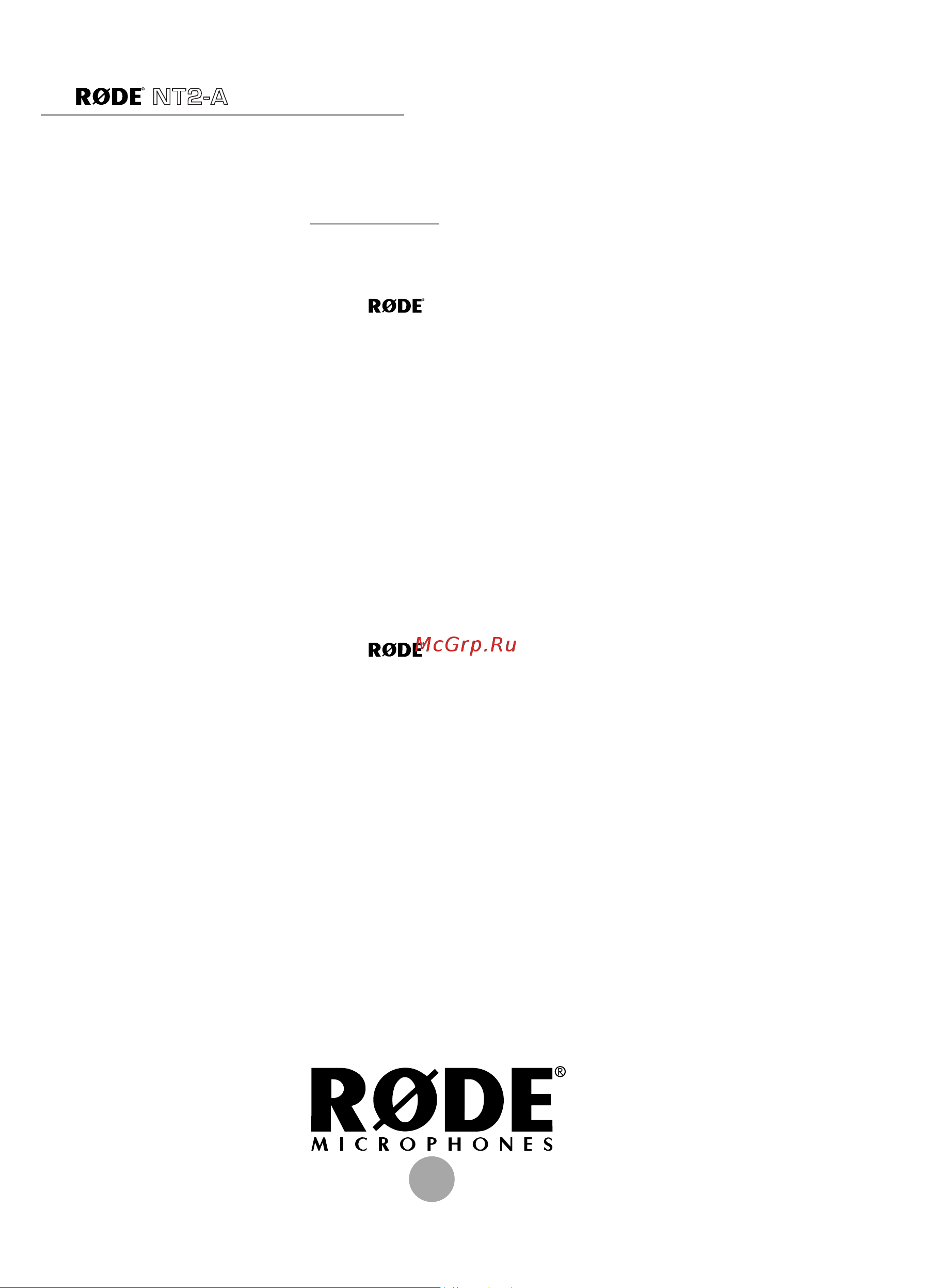 Rode NT2-A [16/16] Contact details