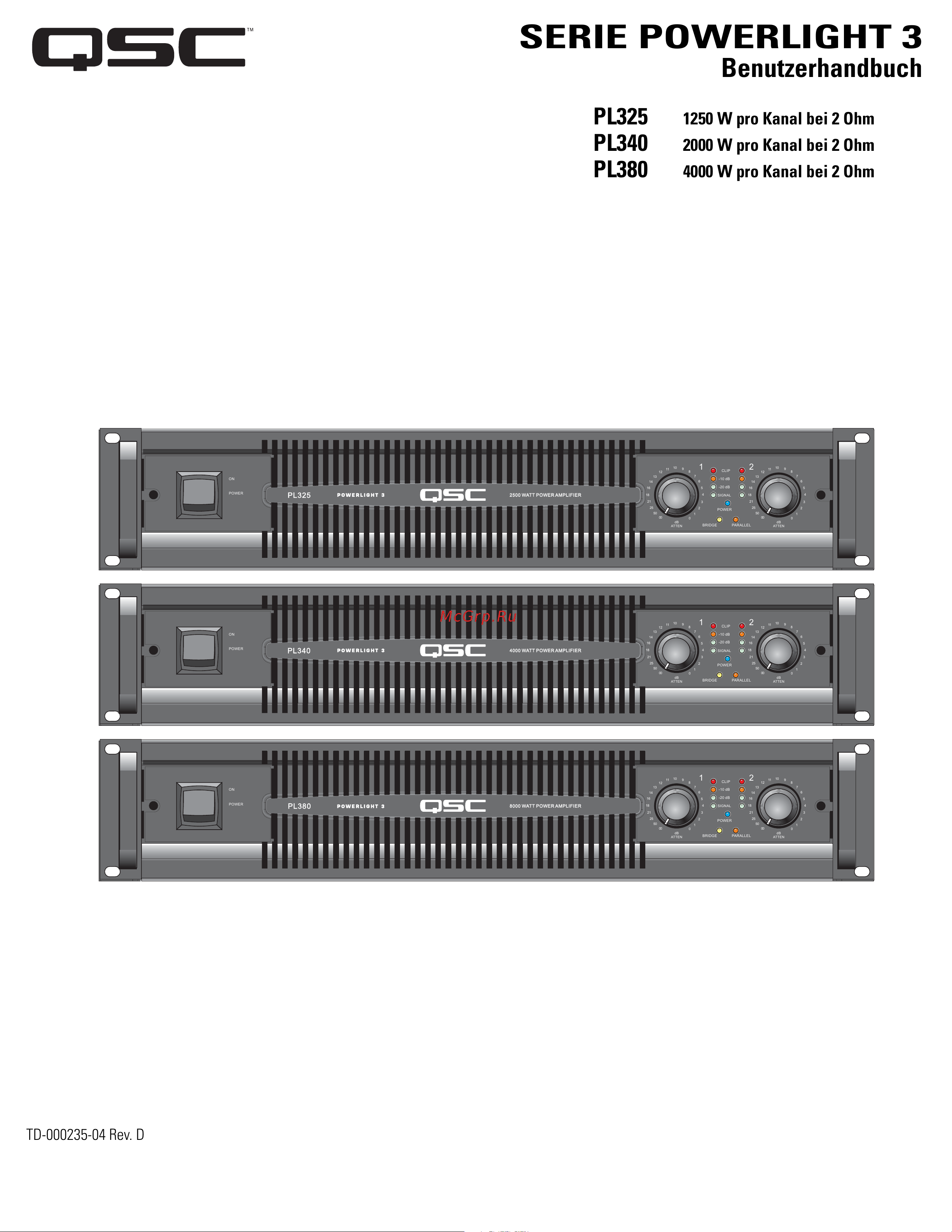 QSC PL380 [37/60] Signal