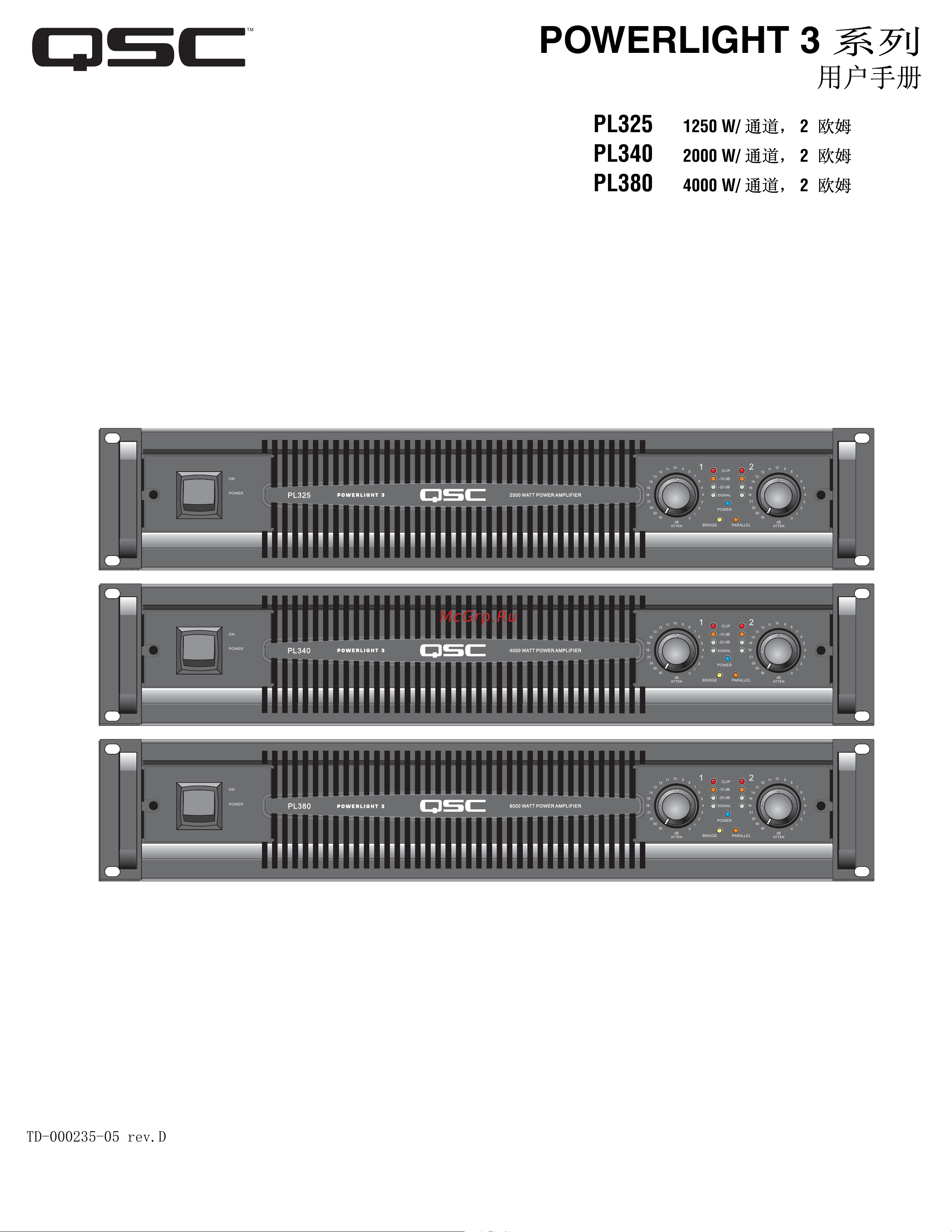 QSC PL380 [49/60] Bridge