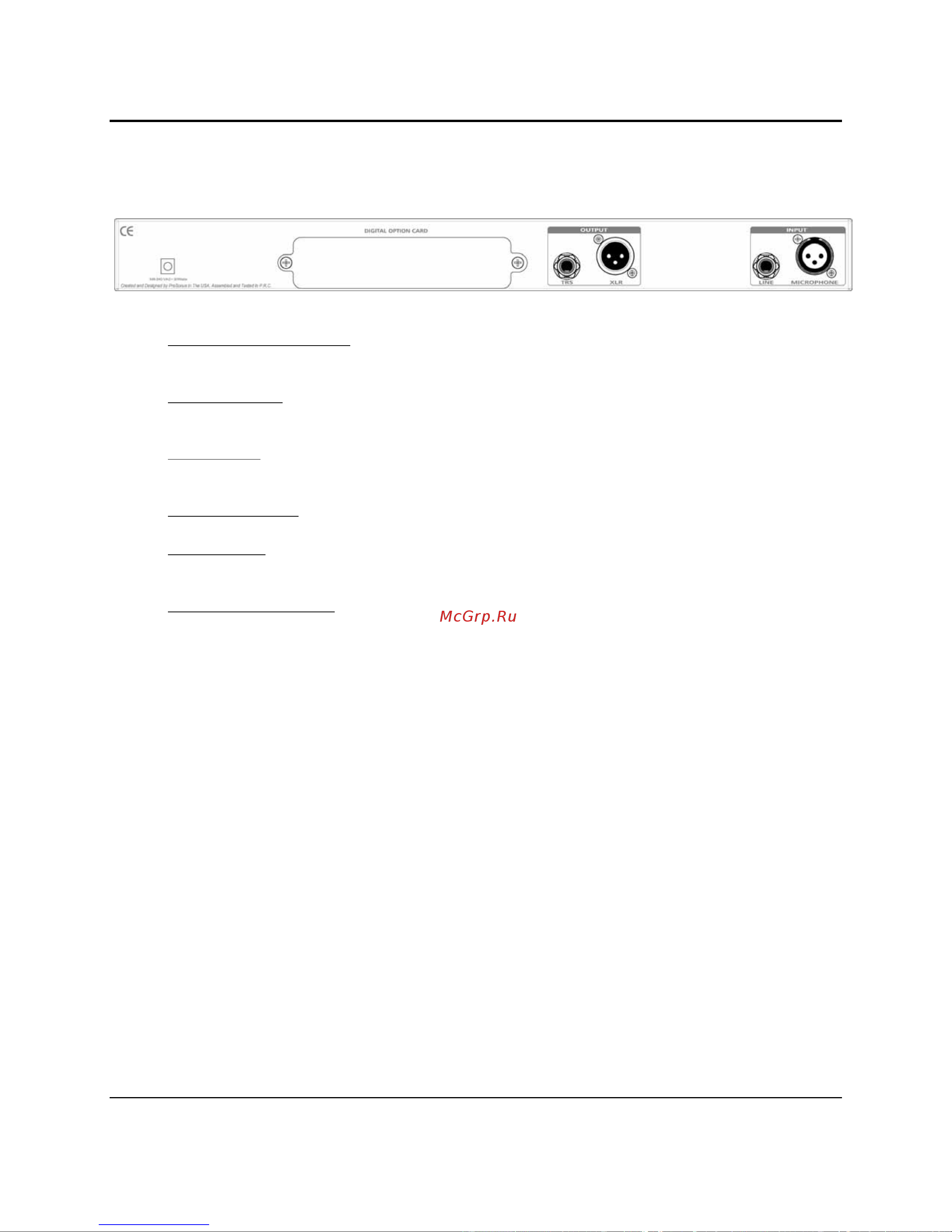 PRESONUS Studio Channel [12/30] Controls and connections