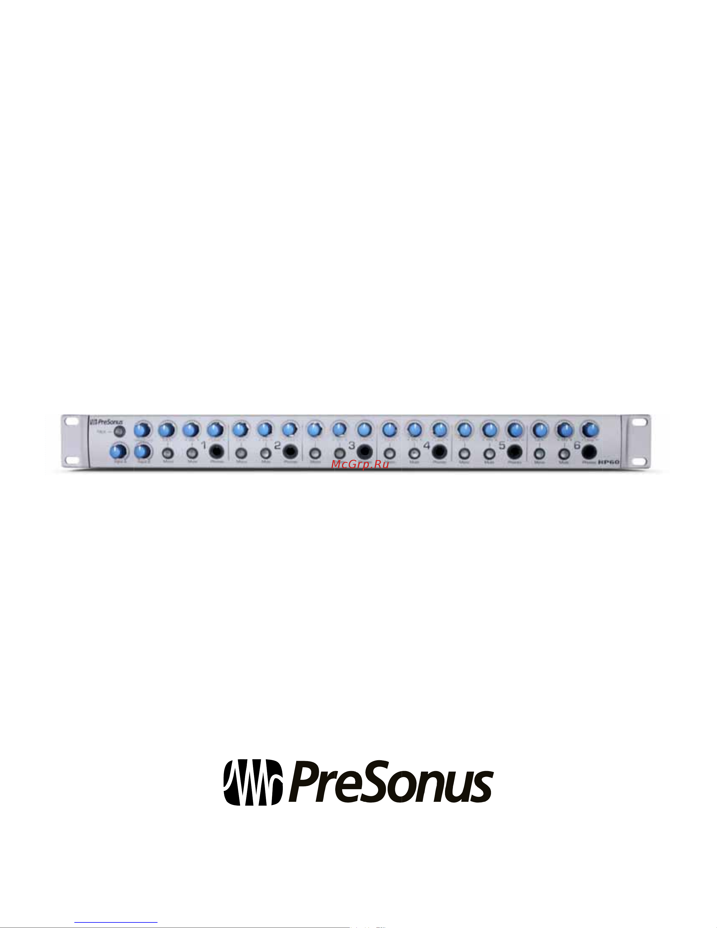 PRESONUS HP60 Руководство по эксплуатации онлайн
