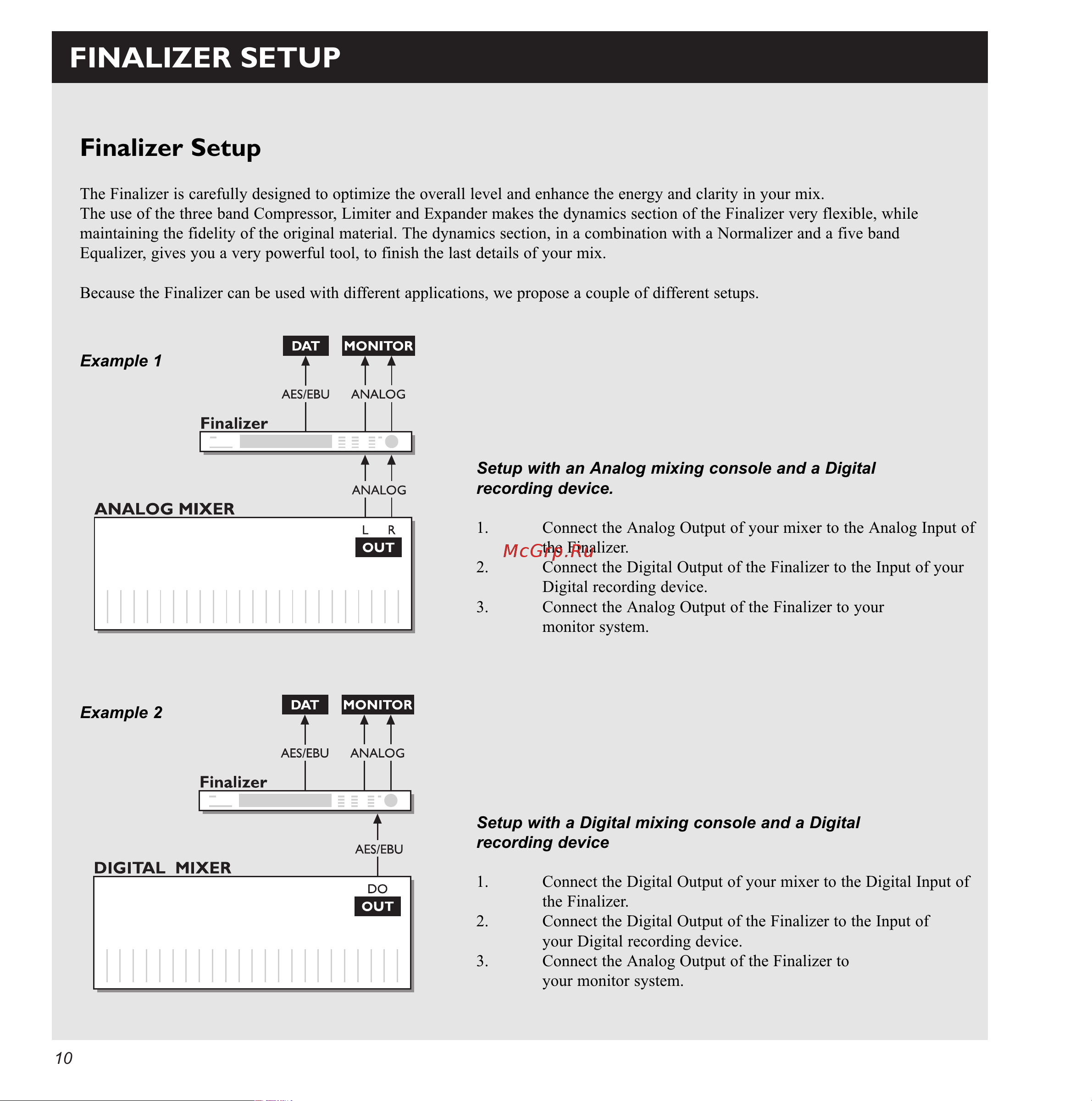 Tc Electronic Finalizer 96K [10/56] Finalizer setup